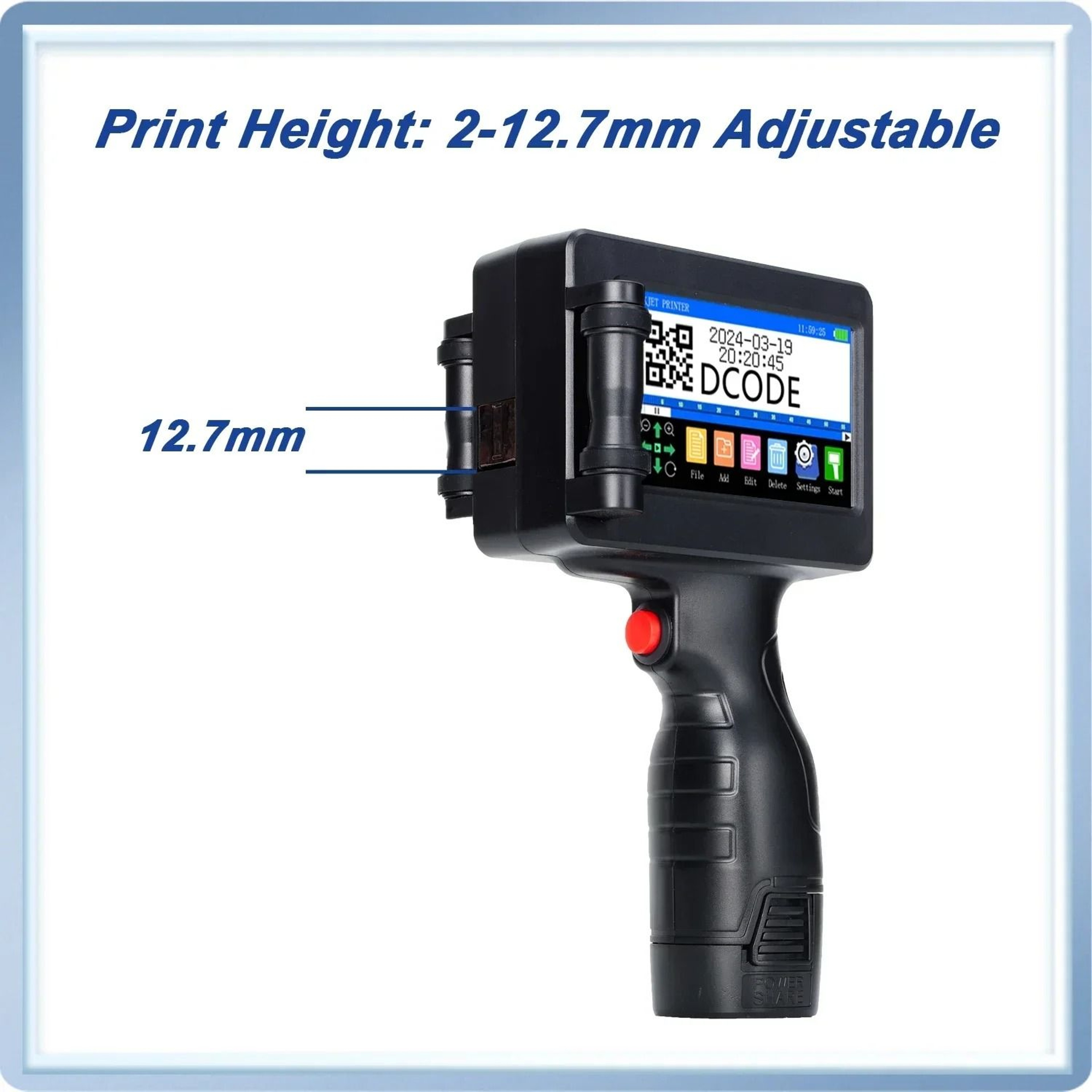 Handheld Thermal Inkjet Printer Mini Portable Coding Machine For QR Barcodes And Dates 1