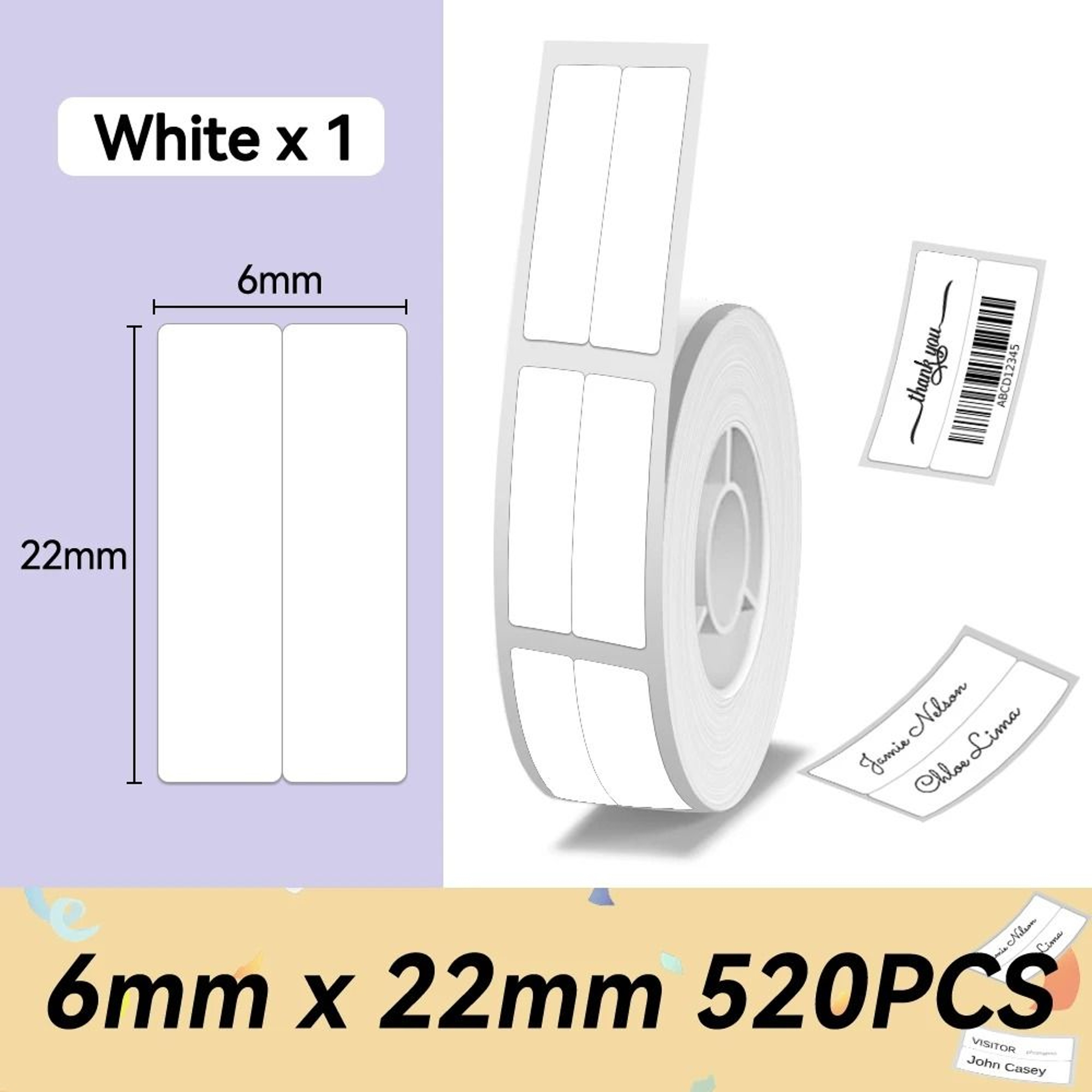 Universal Self Adhesive Thermal Label Paper Roll Replacement 6
