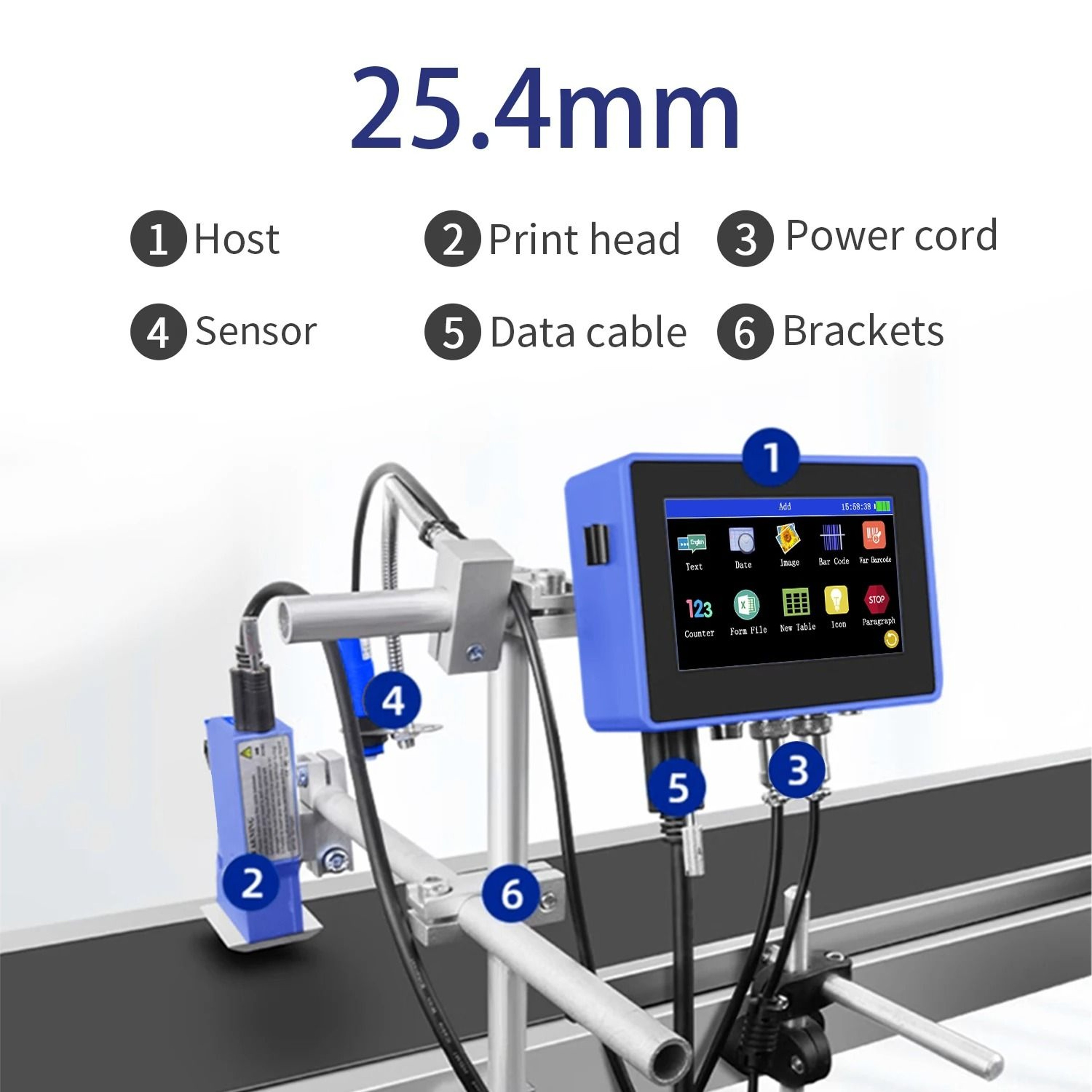 Industrial Inline Thermal Inkjet Batch Coder Automated Conveyor Date Machine 9