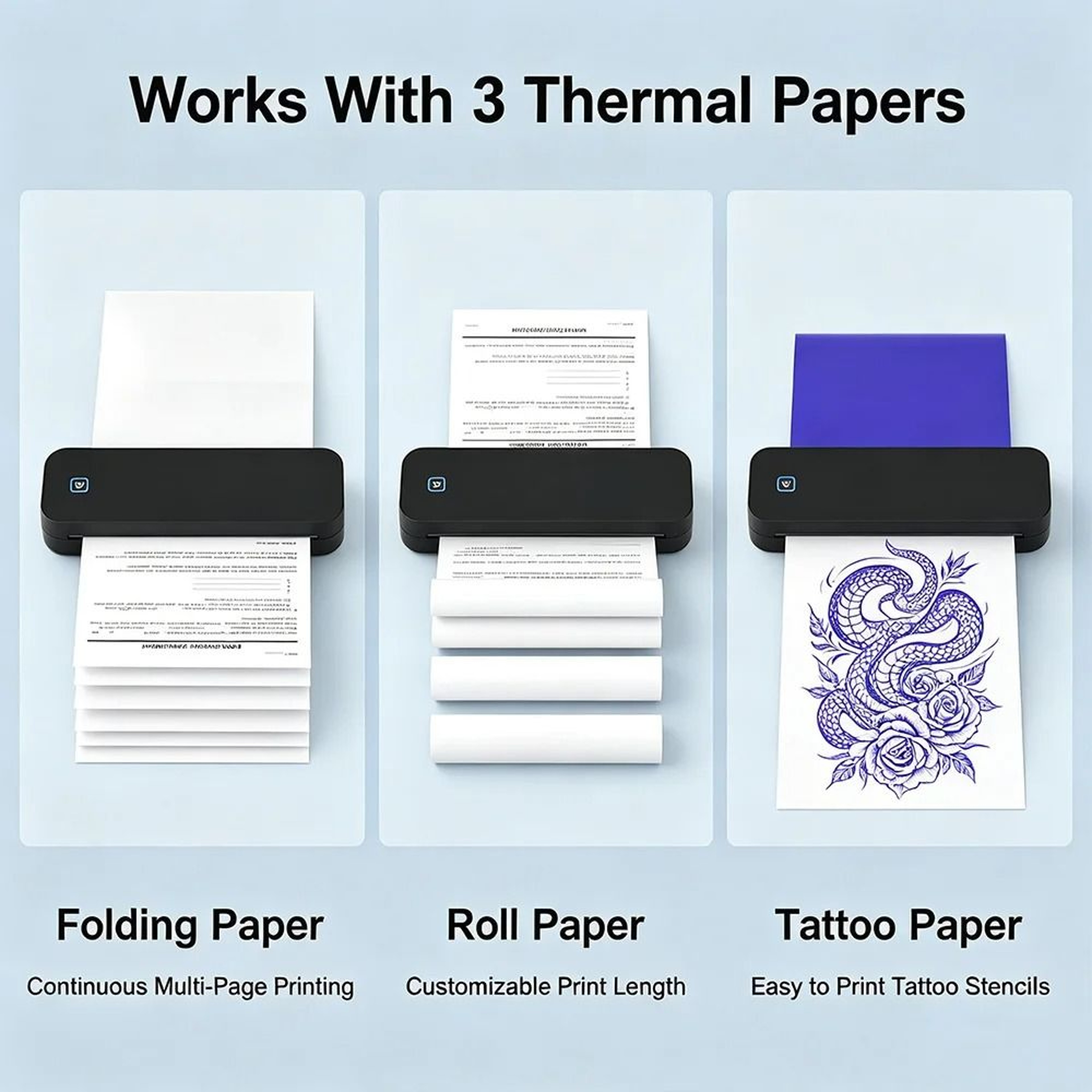 Desktop Wireless A4 Thermal Document Printer Portable Bluetooth Stencil Paper Machine 4