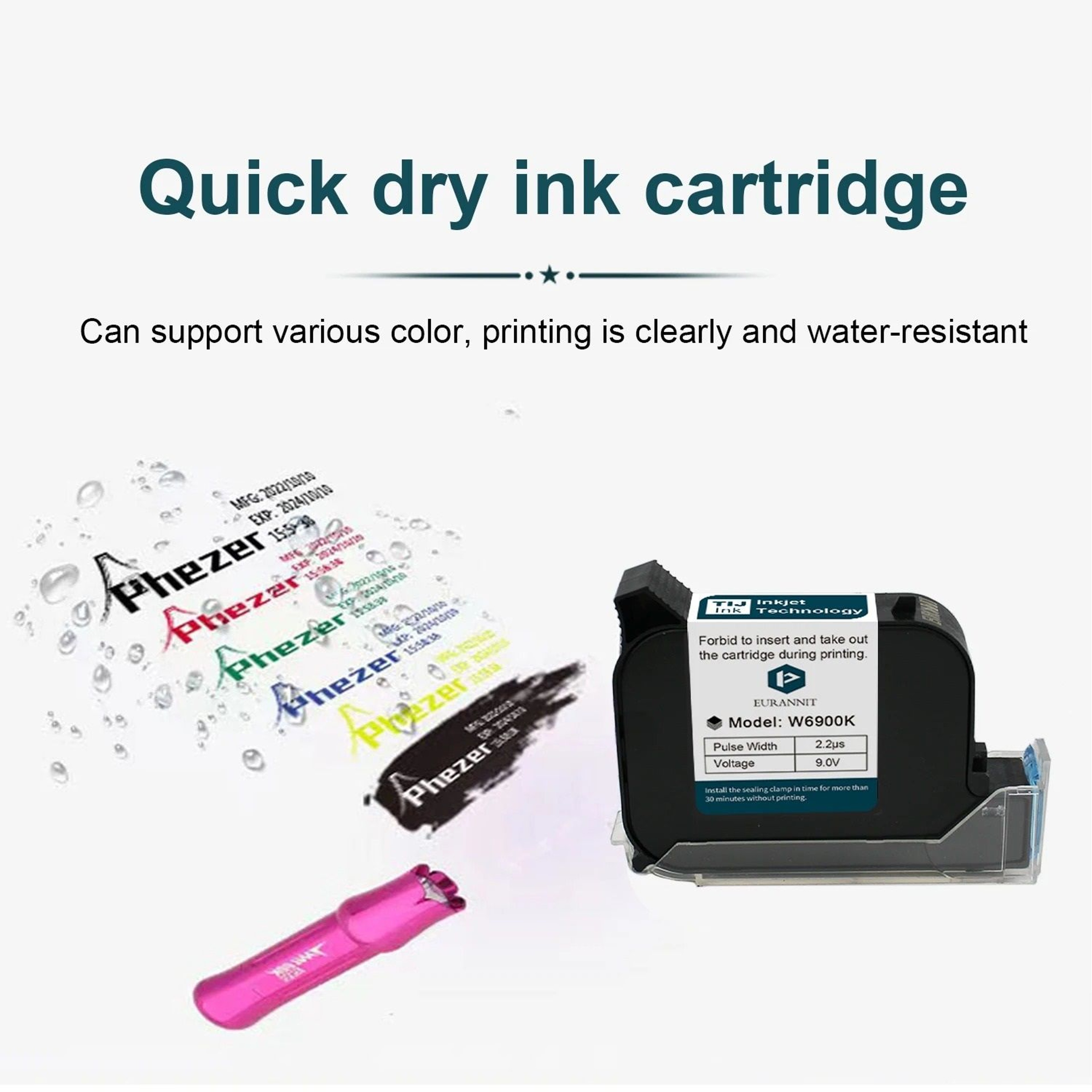 Handheld Thermal Inkjet Printer Mini Portable 127mm Batch Coder With 28 Languages 2