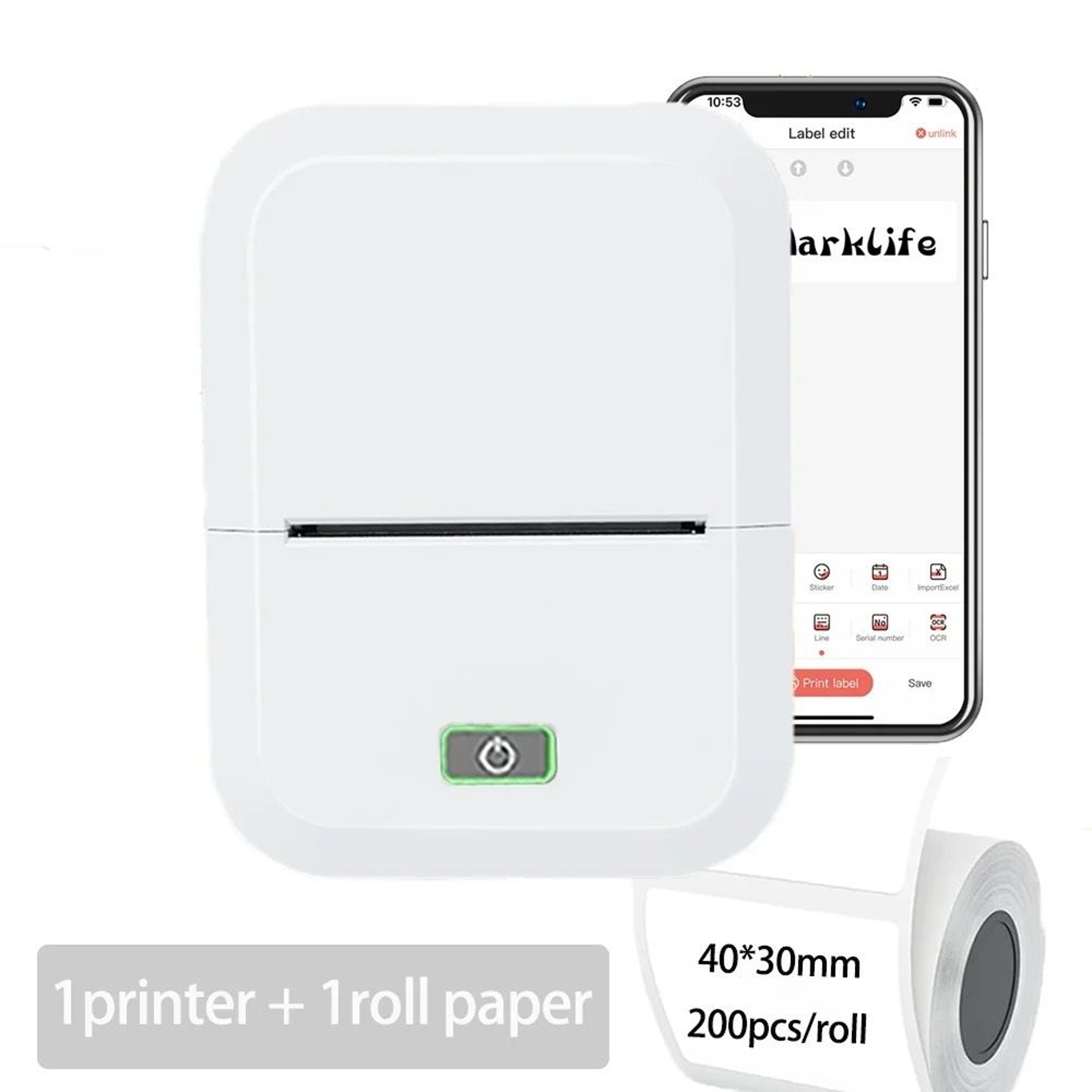 Desktop Mini Wireless Bluetooth Thermal Label Printer Portable DIY Creative Tag Machine 10