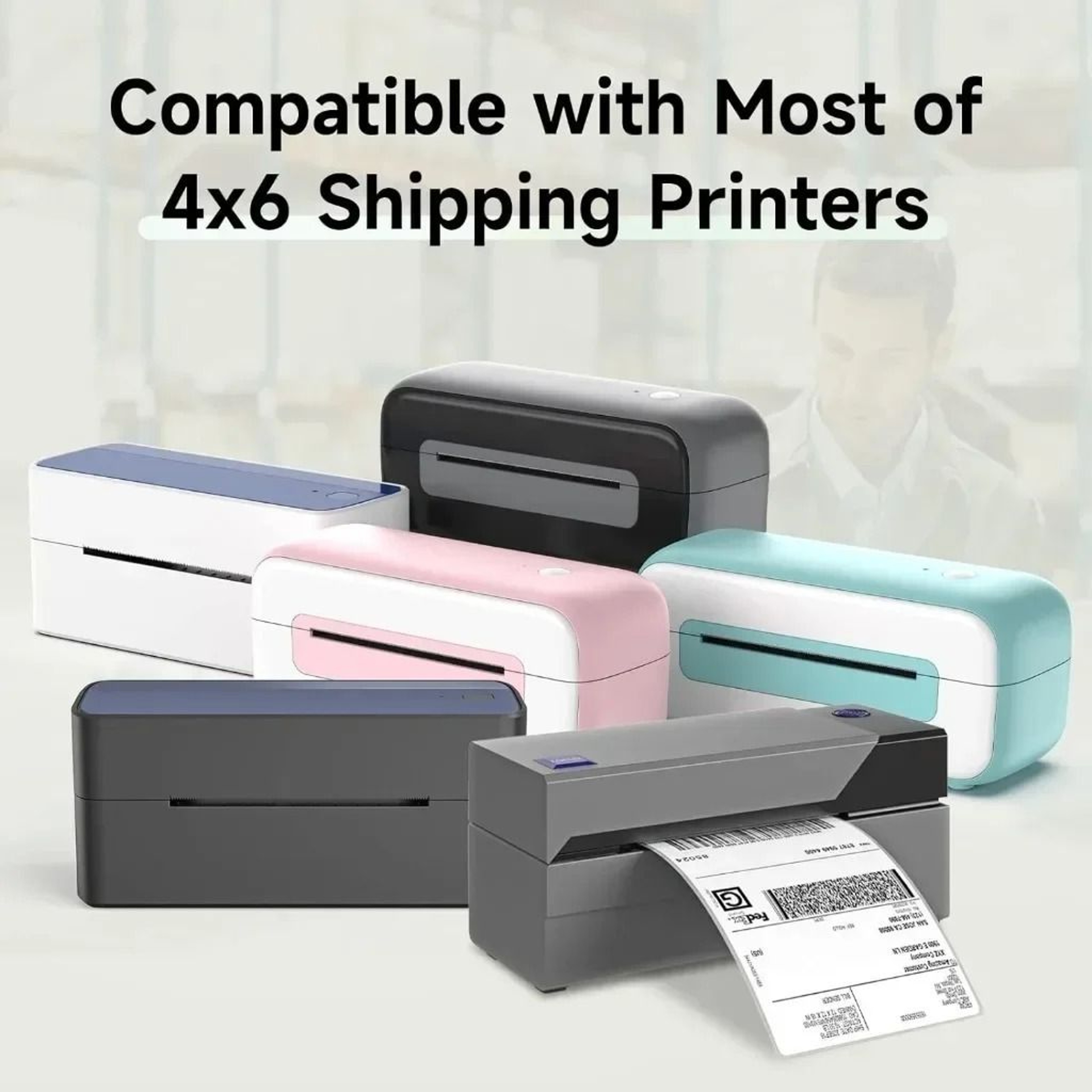 Universal Thermal Shipping Label Stack 4x6 In Direct Thermal Sticker Sheets 1