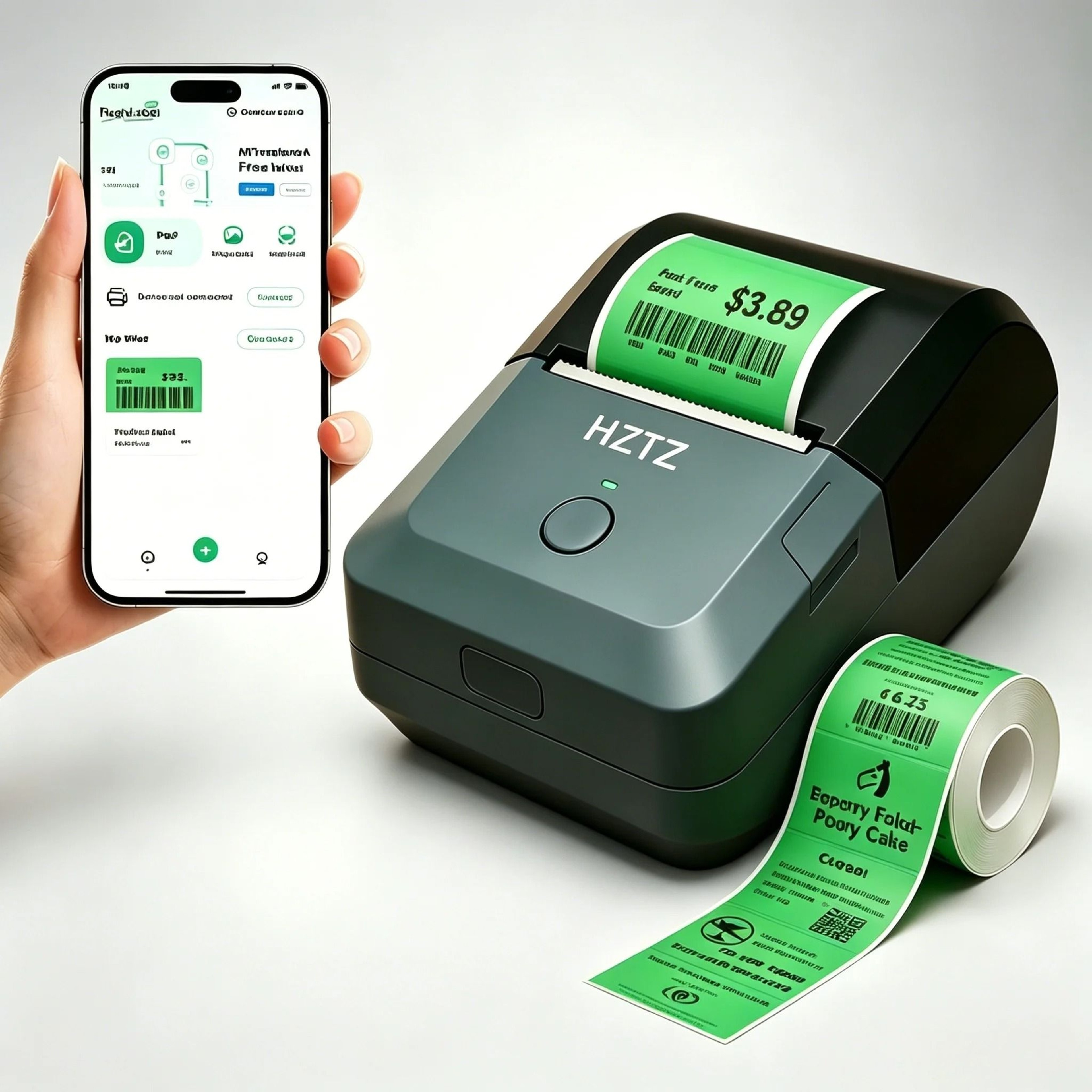 Desktop Mini Wireless Bluetooth Thermal Label Printer Portable Retail Bakery Sticker Maker 8