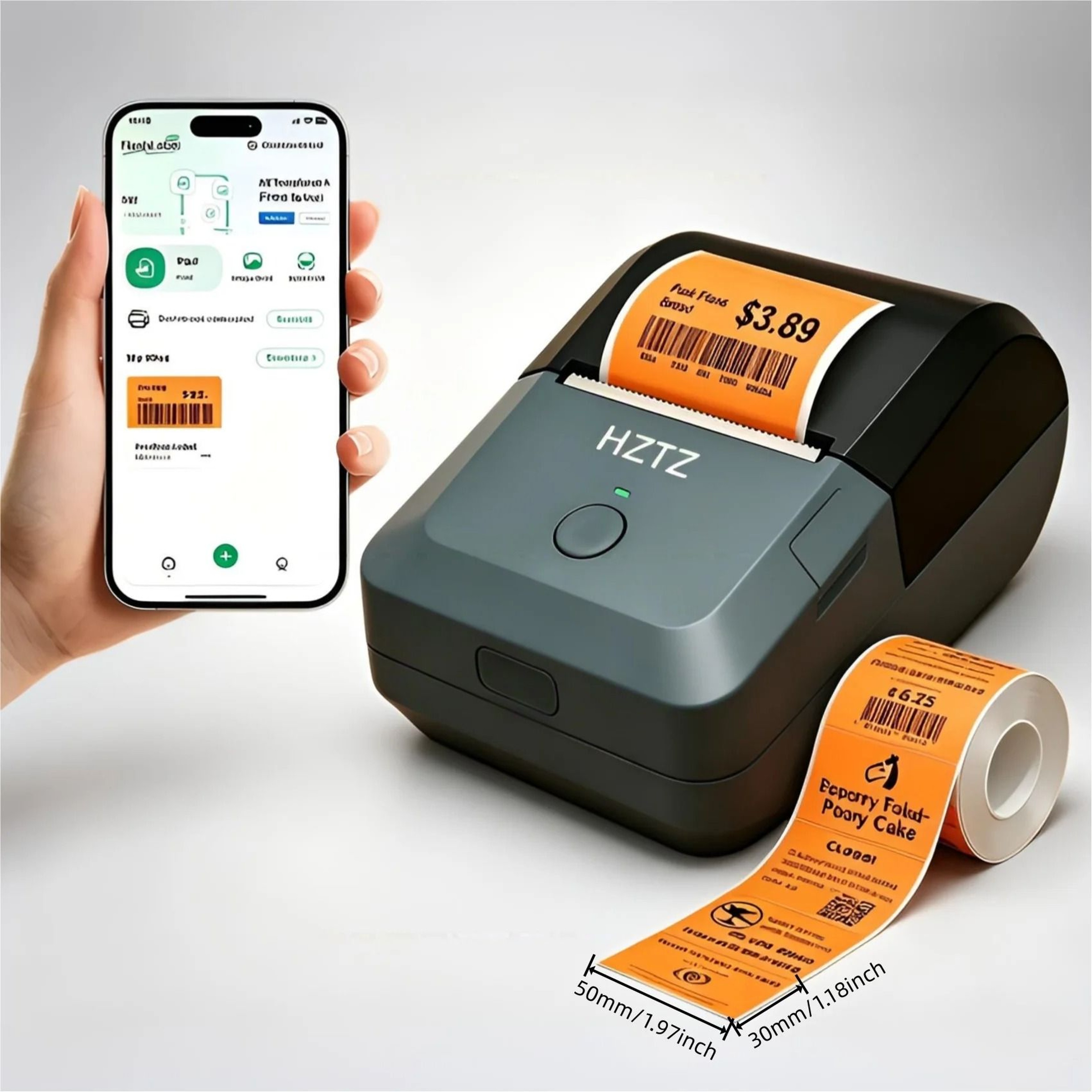 Desktop Mini Wireless Bluetooth Thermal Label Printer Portable Retail Bakery Sticker Maker 7
