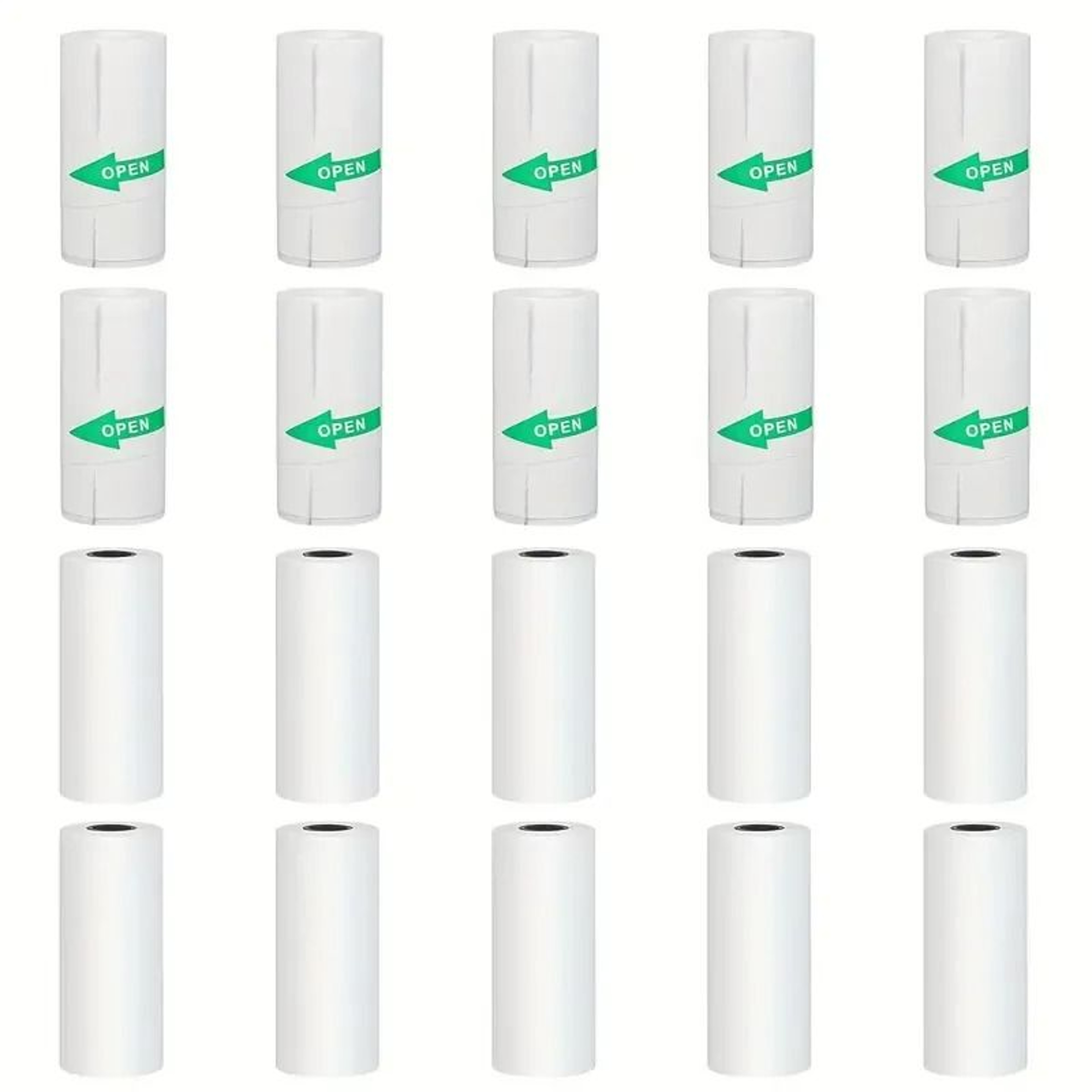 Universal Mini Thermal Paper 10 Rolls White Sticker Photo Media 5