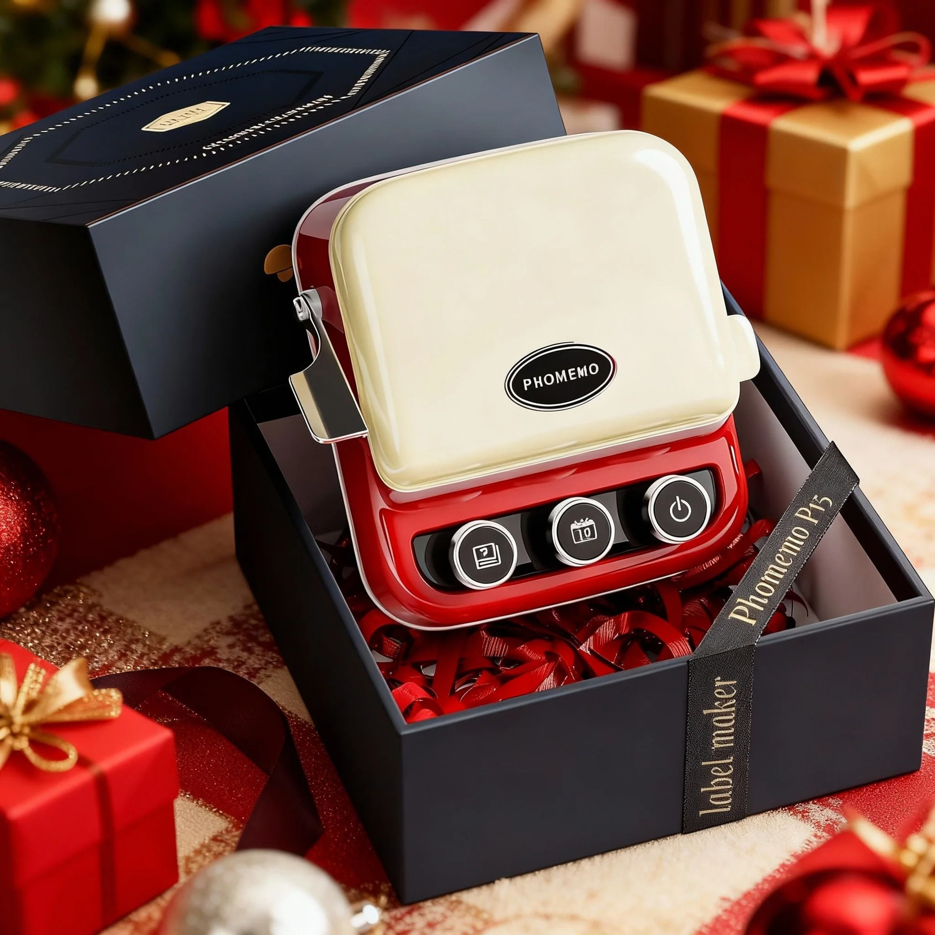 Desktop Mini Wireless Bluetooth Thermal Ribbon Label Printer Custom Gift Tag Maker 0