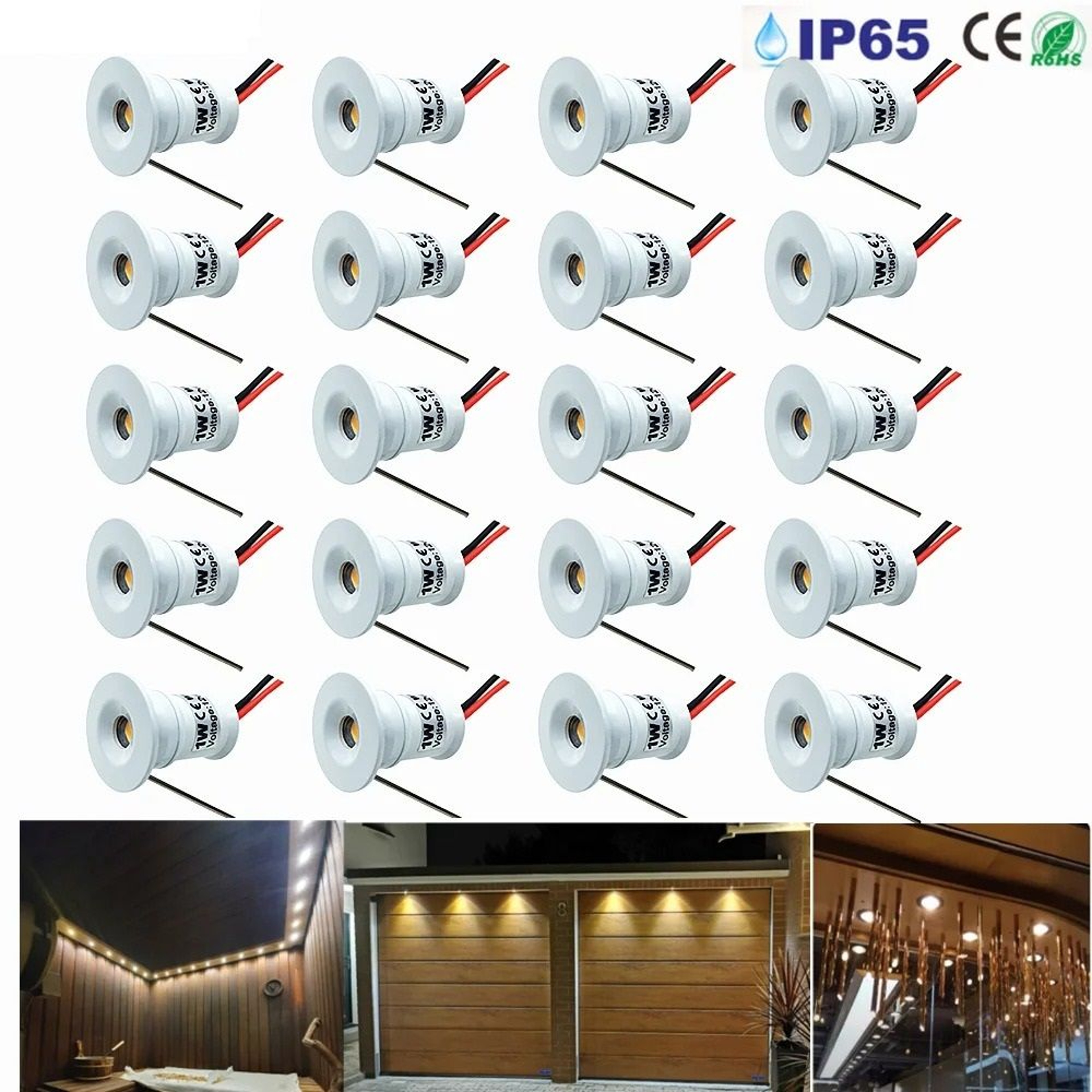24V Mini LED Spotlight 1W 059 In Downlight Dimmable IP65 Hotel Cabinet Light 0