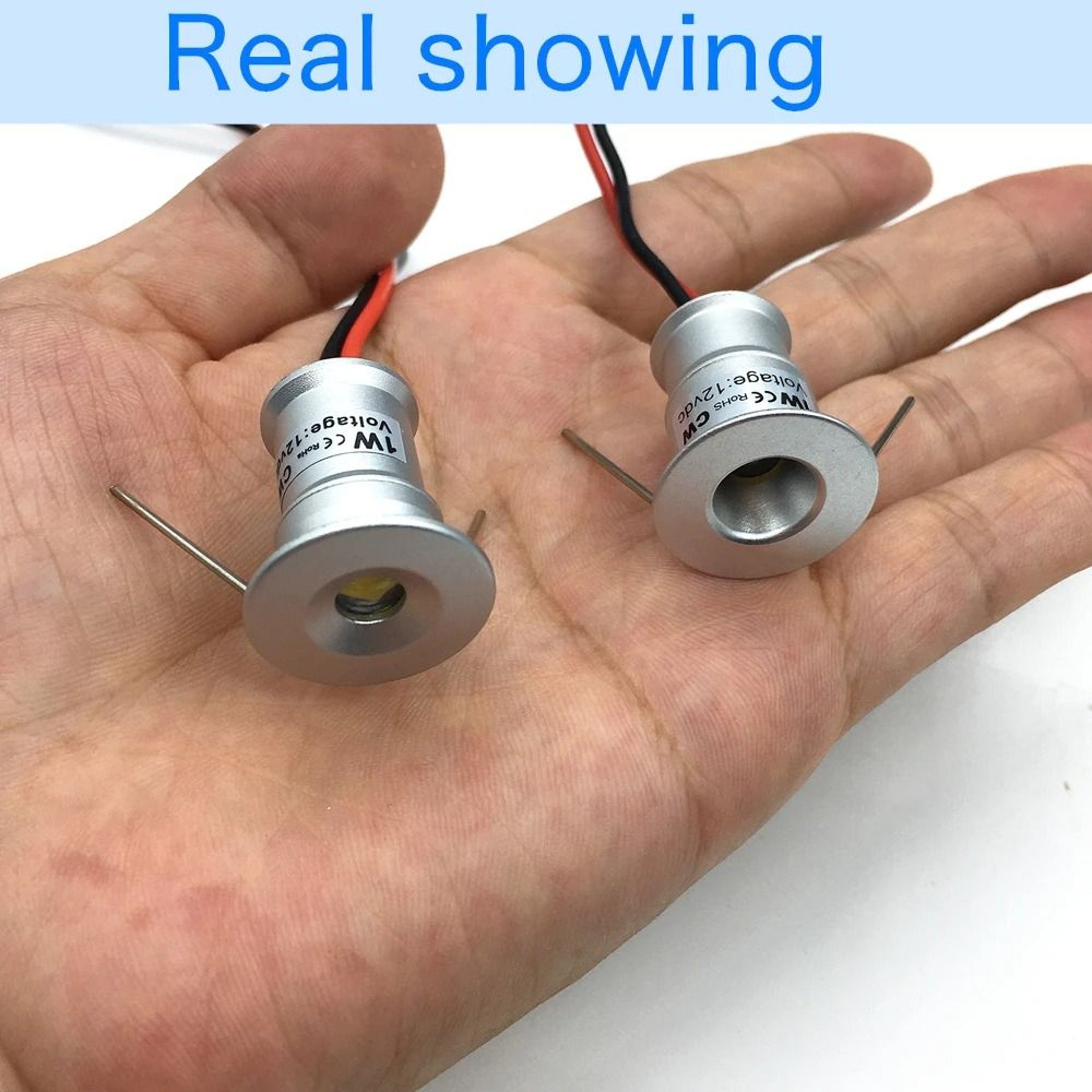 1W LED Mini Downlight 12V 3V Dimmable Recessed Spotlight Showcase Focus Lamp 1