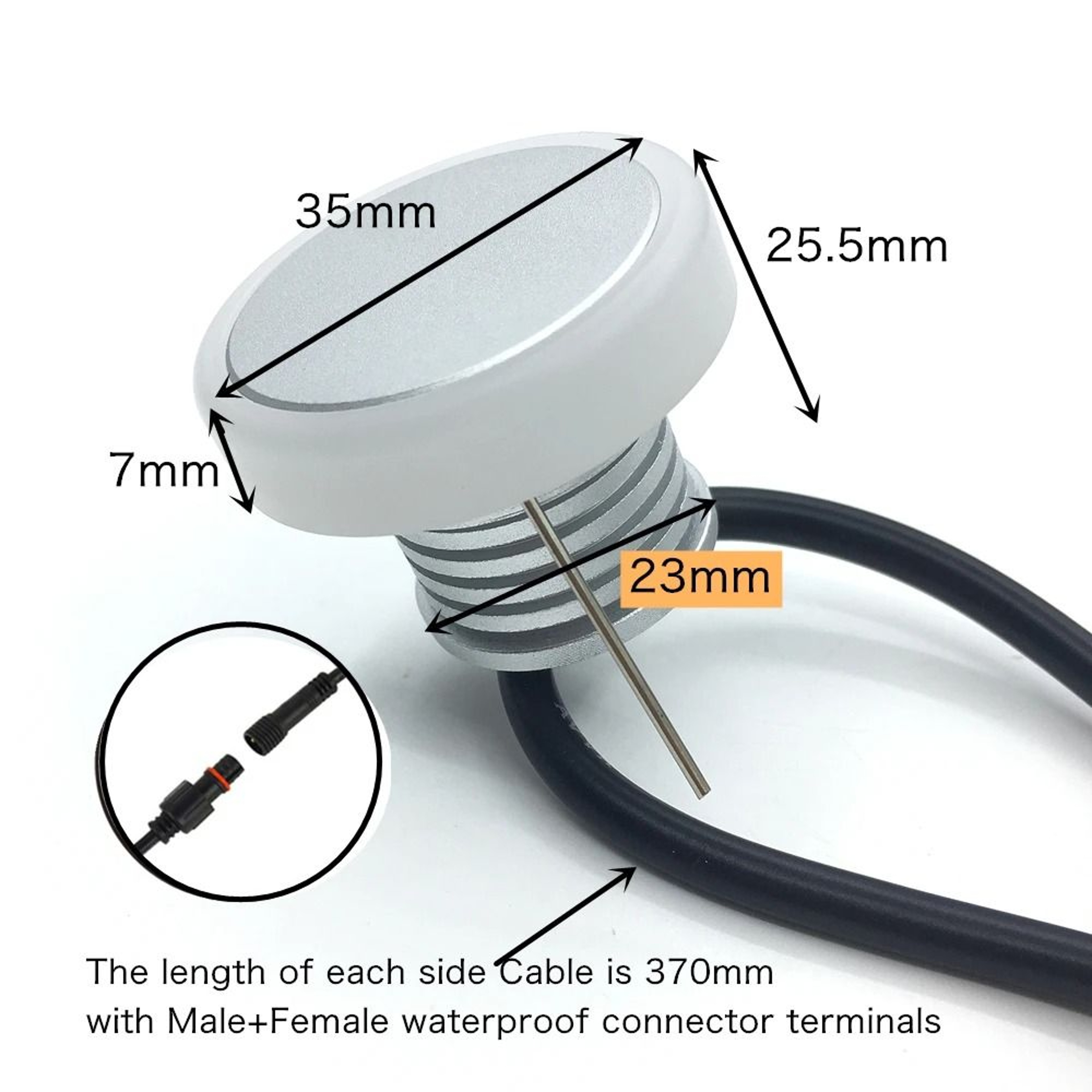 12V LED Deck Light Waterproof Landscape Step Lighting 1W Recessed Ground Lamp 3