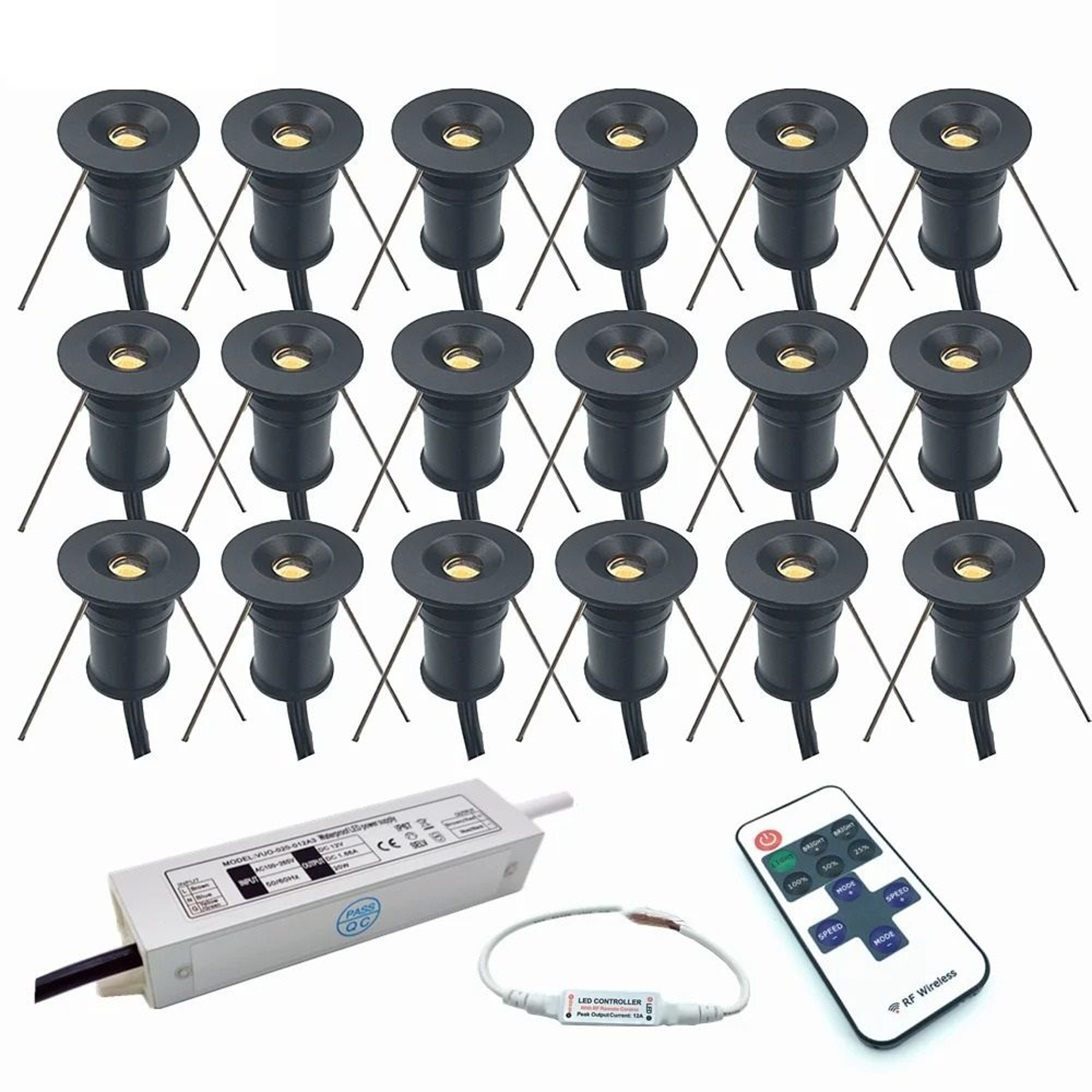 12V Mini LED Spot Downlight Set 1W Dimmable Ceiling Lamp With Remote Controller 059 In Recessed Cab 0