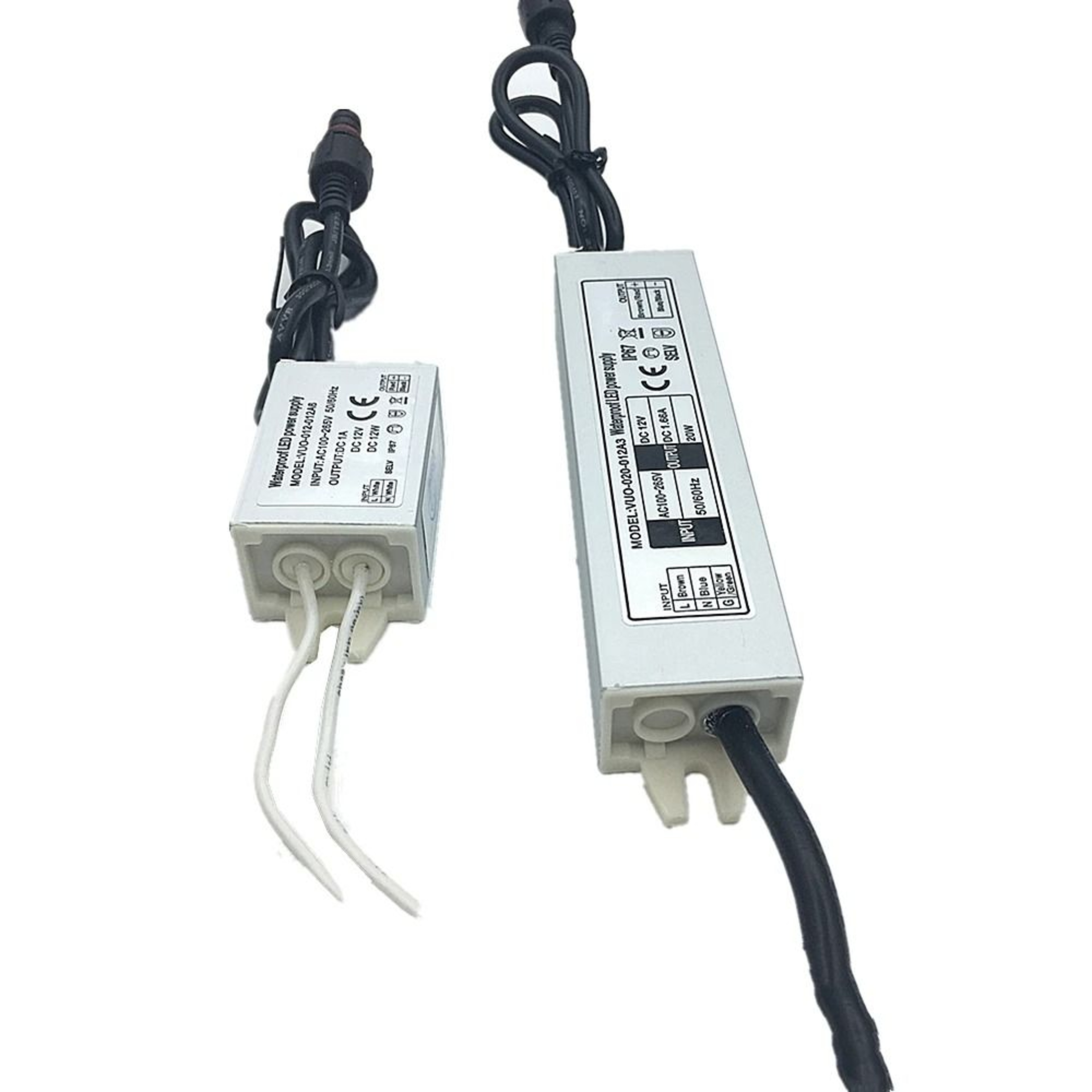 Outdoor Indoor LED Driver 12W 20W Power Supply Adapter Unit AC100 To 265V IP67 Waterproof Transform 5