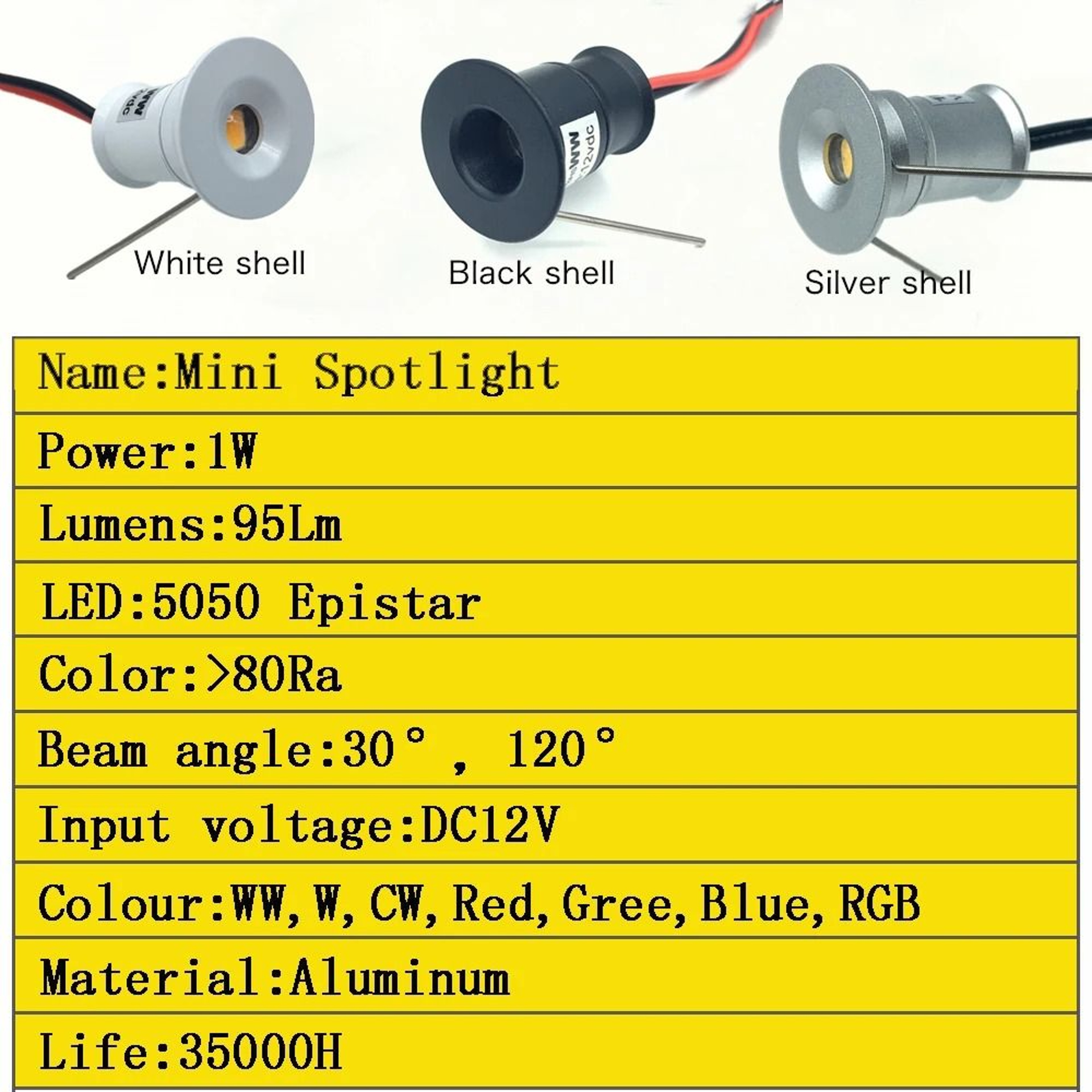 LED Mini Downlight 1W Dimmable Spot Lamp 059 In Aluminum Recessed Stair Showcase Ceiling Light 2