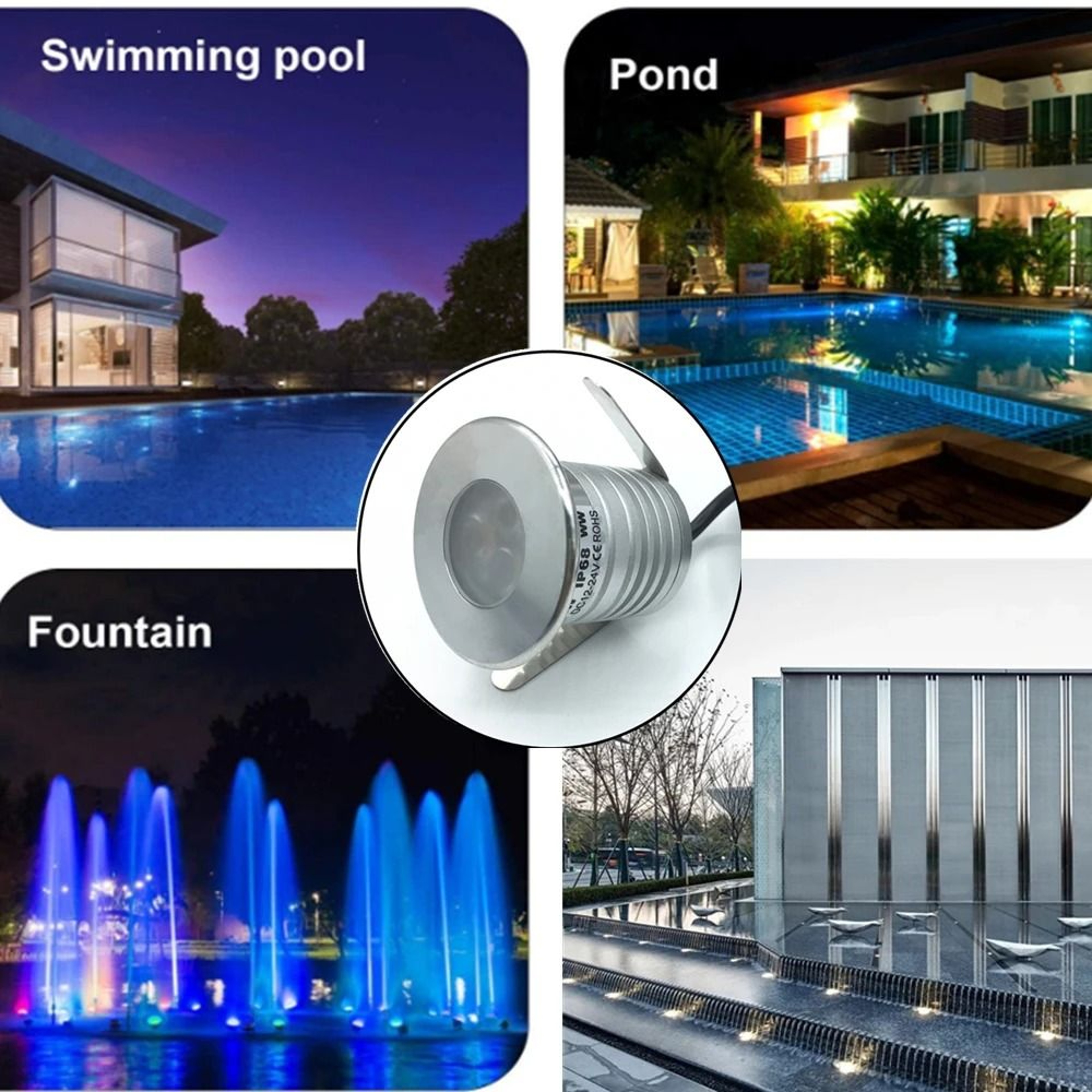 3W LED Underwater Light IP68 Waterproof Lamp 12V Underwater Spot Light For Swimming Pool Pond 0