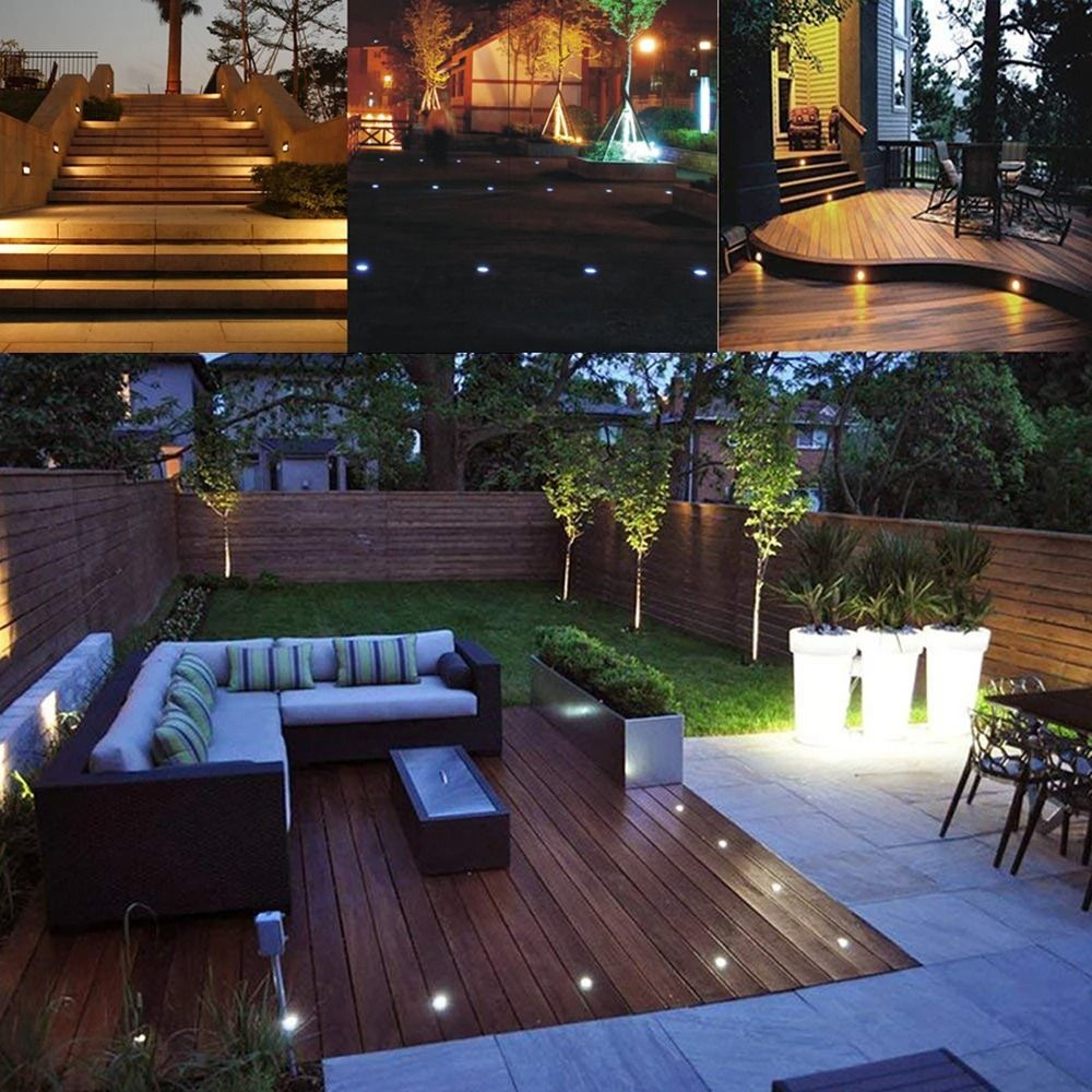Mini IP67 Waterproof Spotlight LED 1W Underground Light Outdoor Ground Yard Spot 12V 24V 0