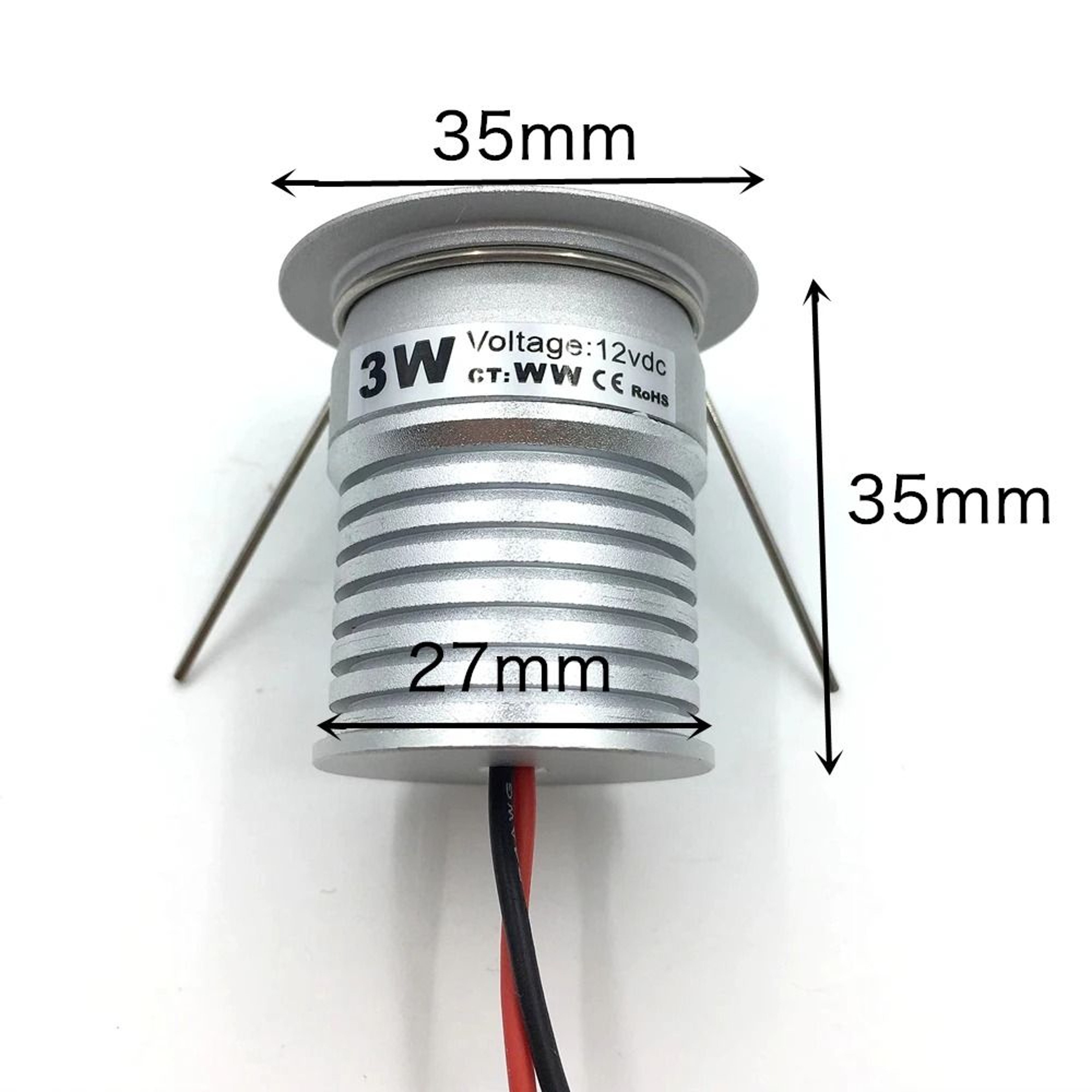 LED Downlight 12V 24V Dimmable Ambient Spot Lamp 3W Recessed Ceiling Light For Kitchen Bedroom 3