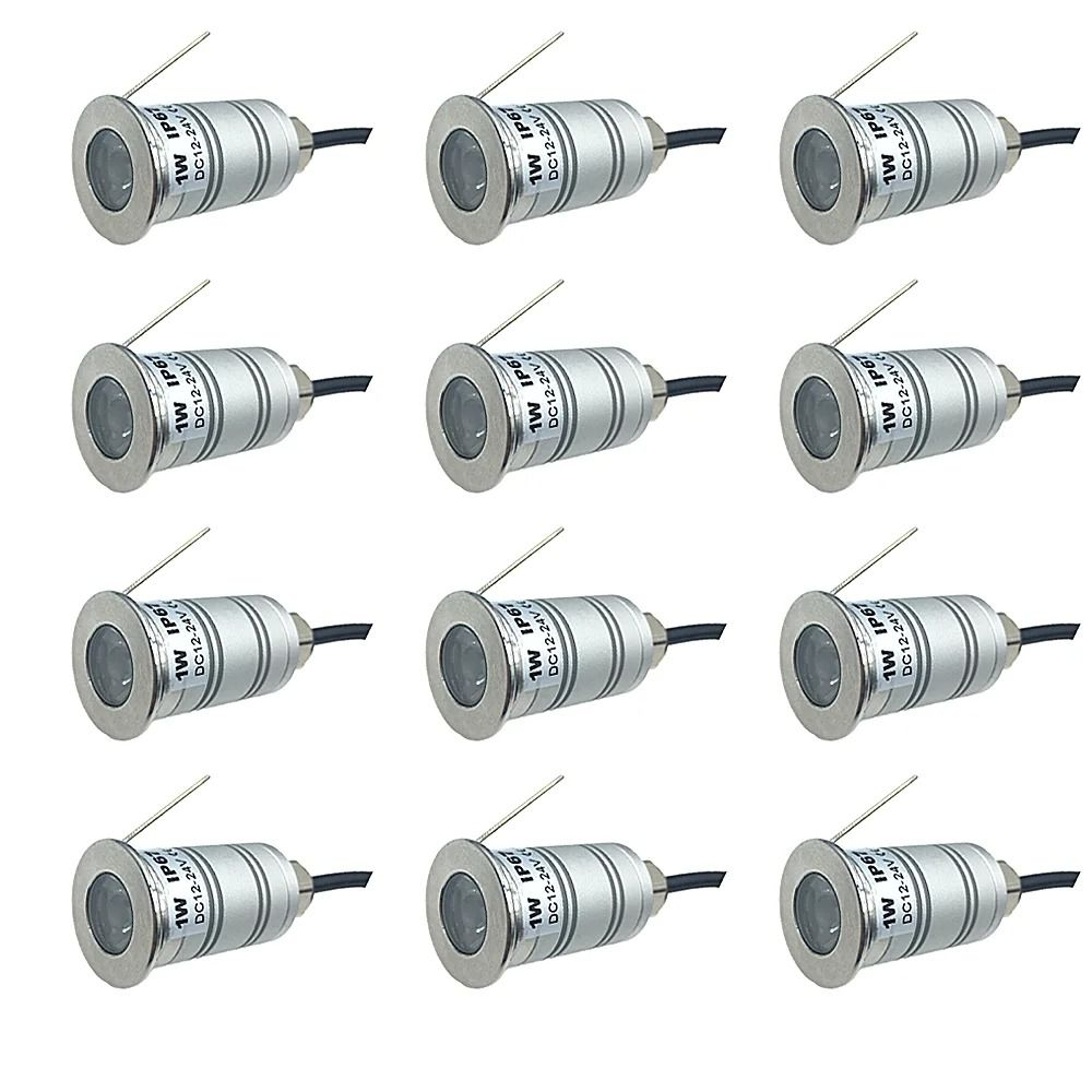 1W LED Underground Light Waterproof IP67 Spotlight Outdoor Narrow Angle Spot Lamp 12V 24V 7