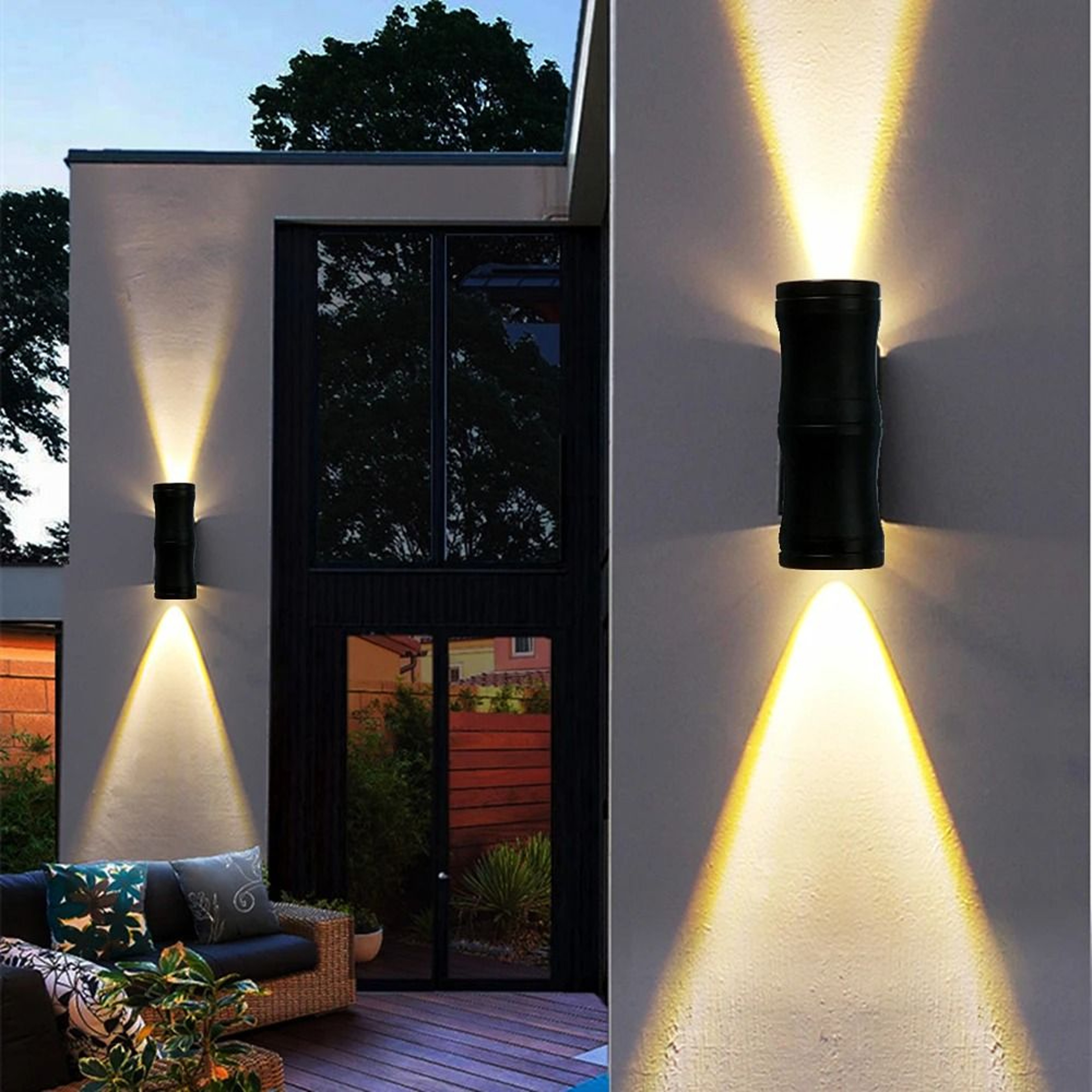Outdoor LED Wall Lamp 3W Waterproof IP65 Garden Up And Down Light Aluminum Porch Sconce 12V 24V 6