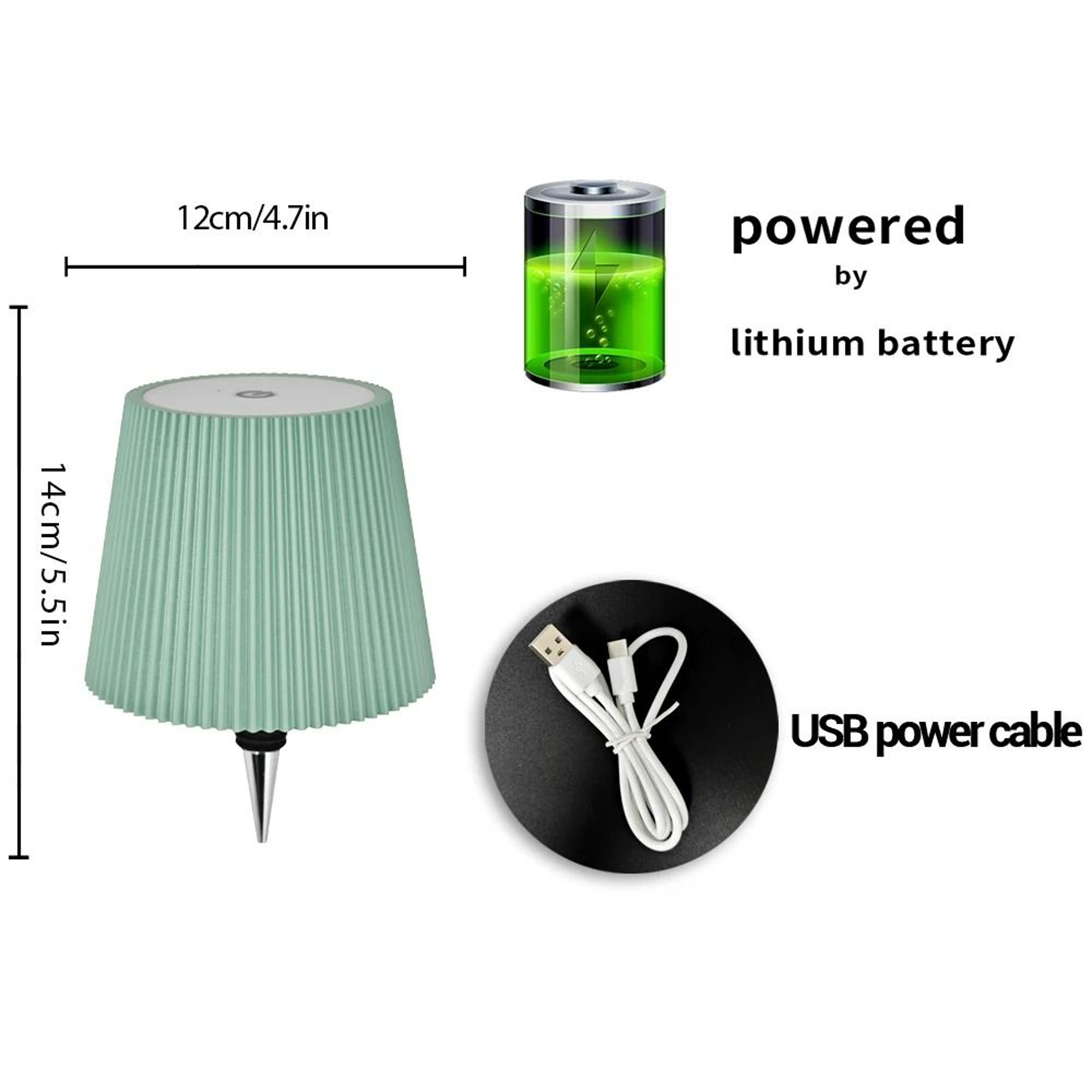 Wireless Wine Bottle Lamp Head Portable Touch LED Light 3 Color Modes Dimmable USB Rechargeable 2