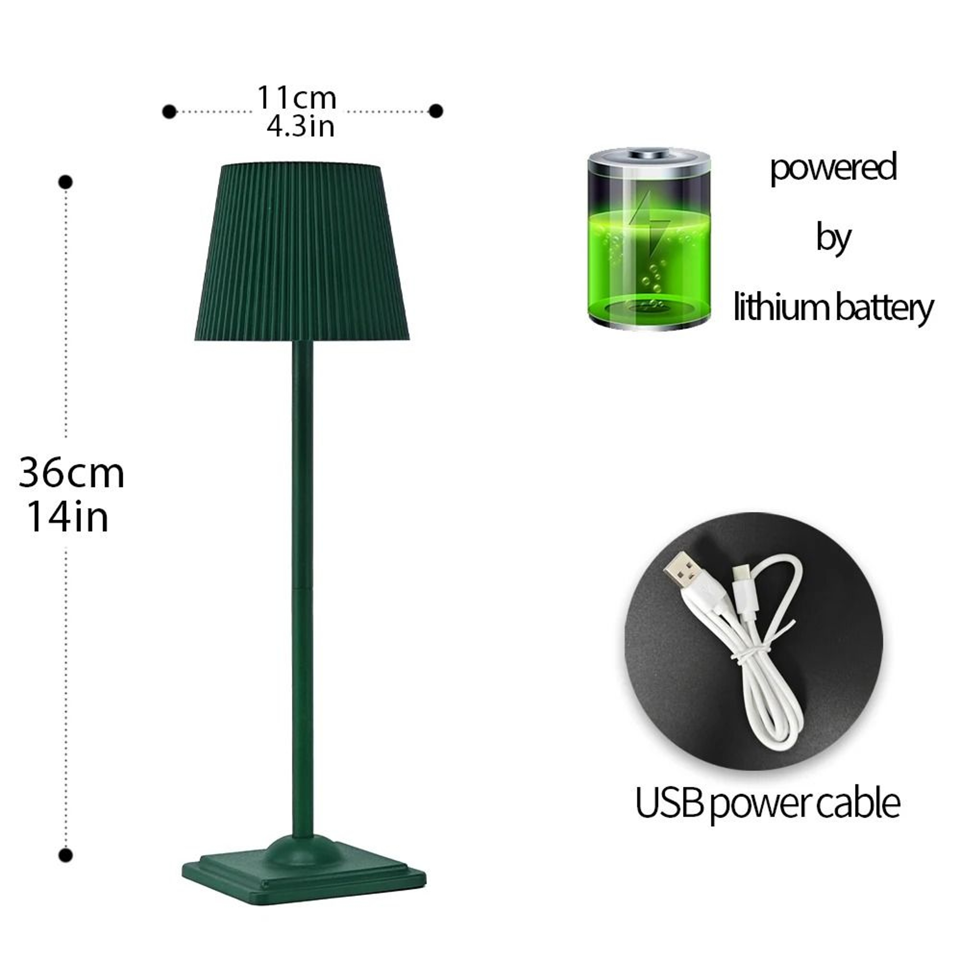 Wireless Table Lamp Rechargeable LED Reading Light Touch Stepless Dimming Bedside Lamp Hotel Bar 3
