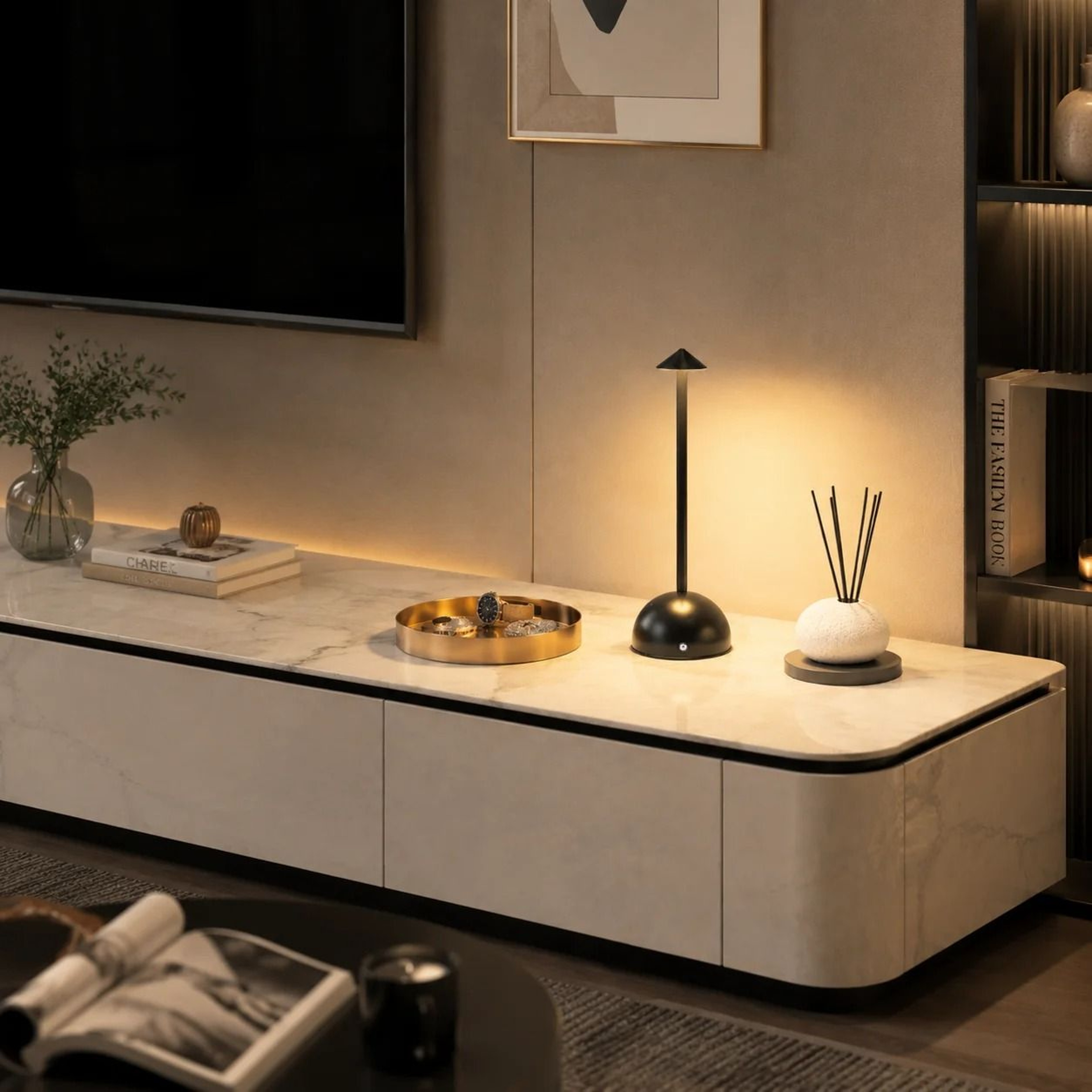 Portable Rechargeable Table Lamp LED Wireless Touch Control Dimmable Bedside USB Lamp Home Cafe Bar 4