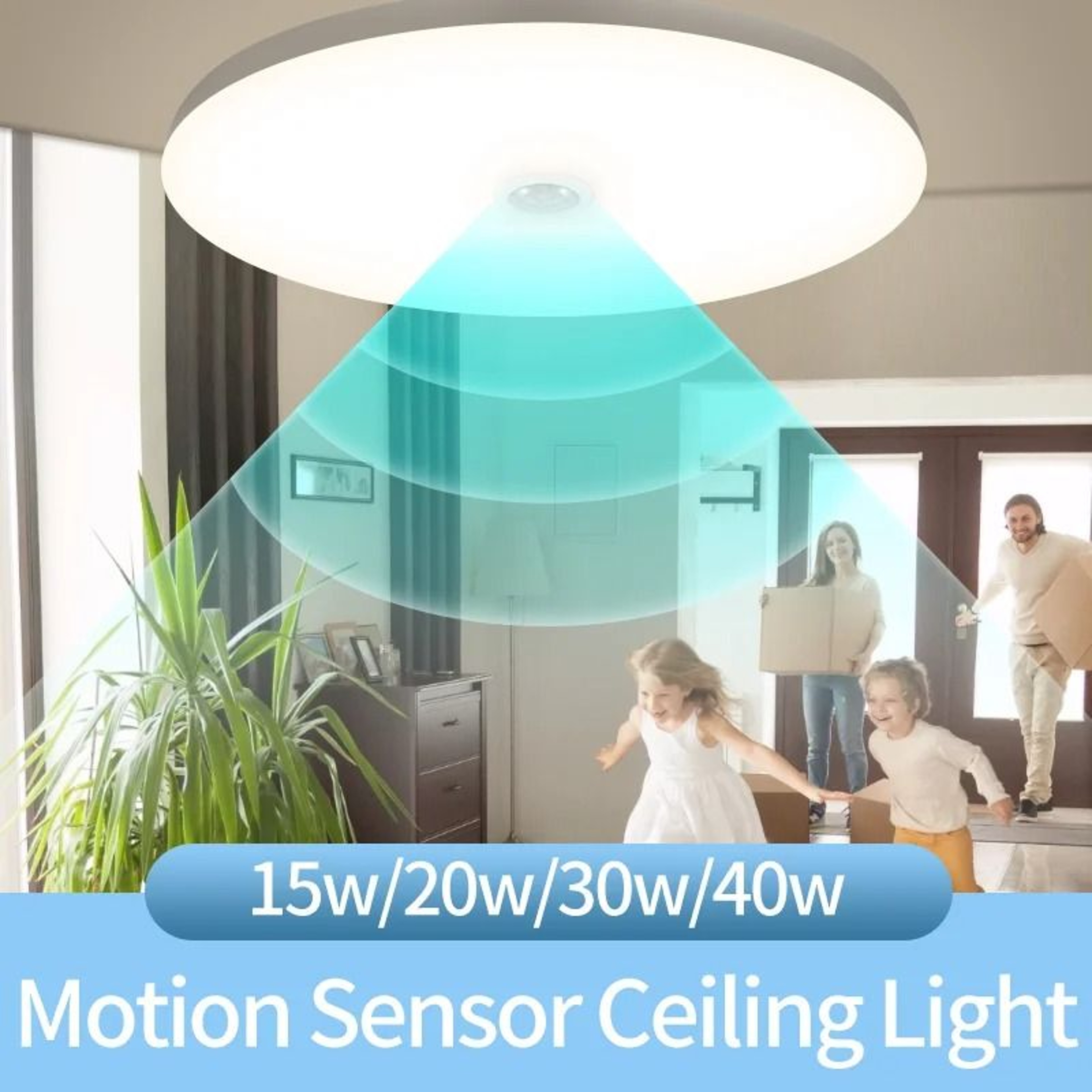 PIR Motion Sensor Ceiling Lamp 110V 220V Automatic Motion Detector Modern Light Corridor Garage 0