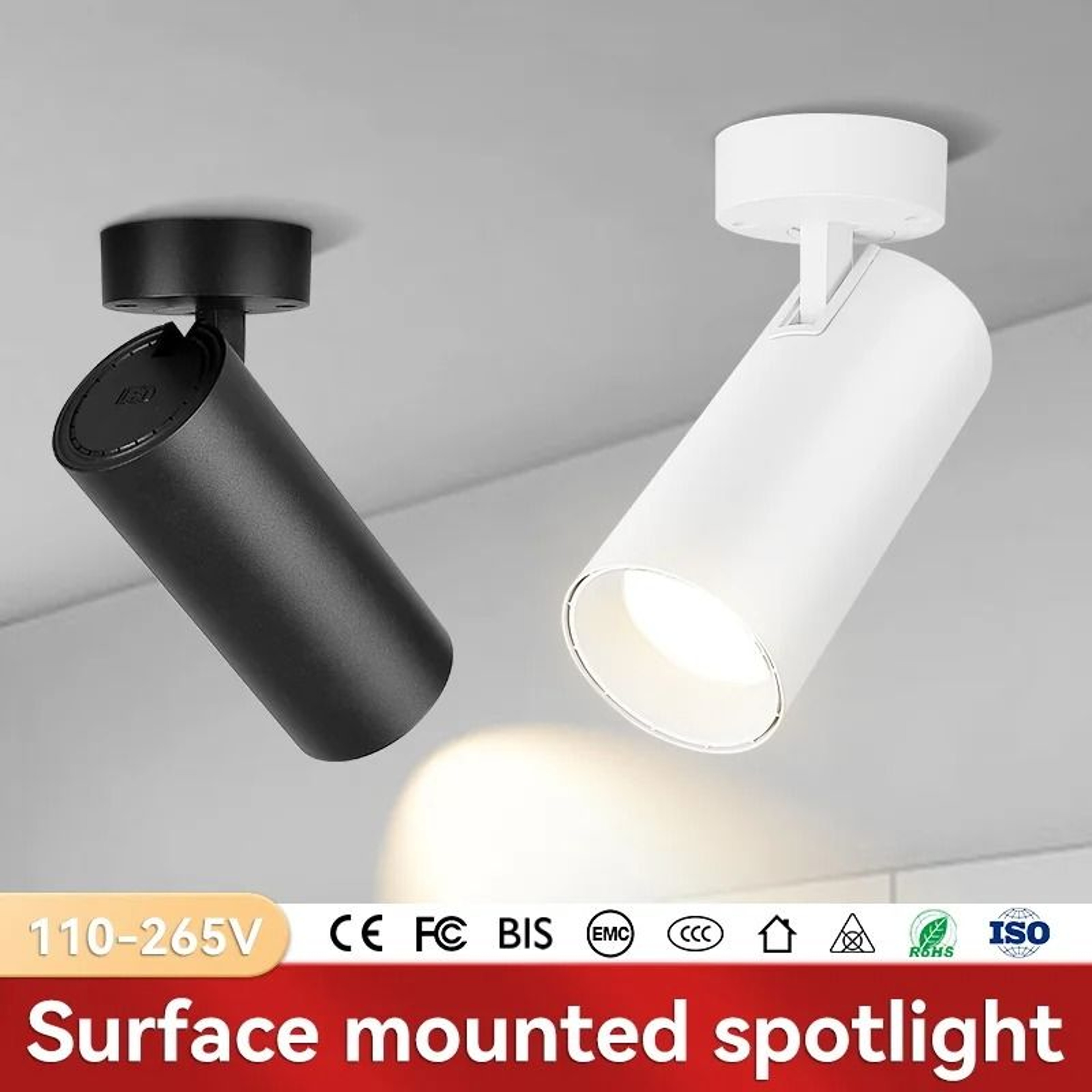 COB LED Downlight 220V Foldable Light Spot Surface Mounted Spotlight Ceiling Lamp Home Kitchen 0