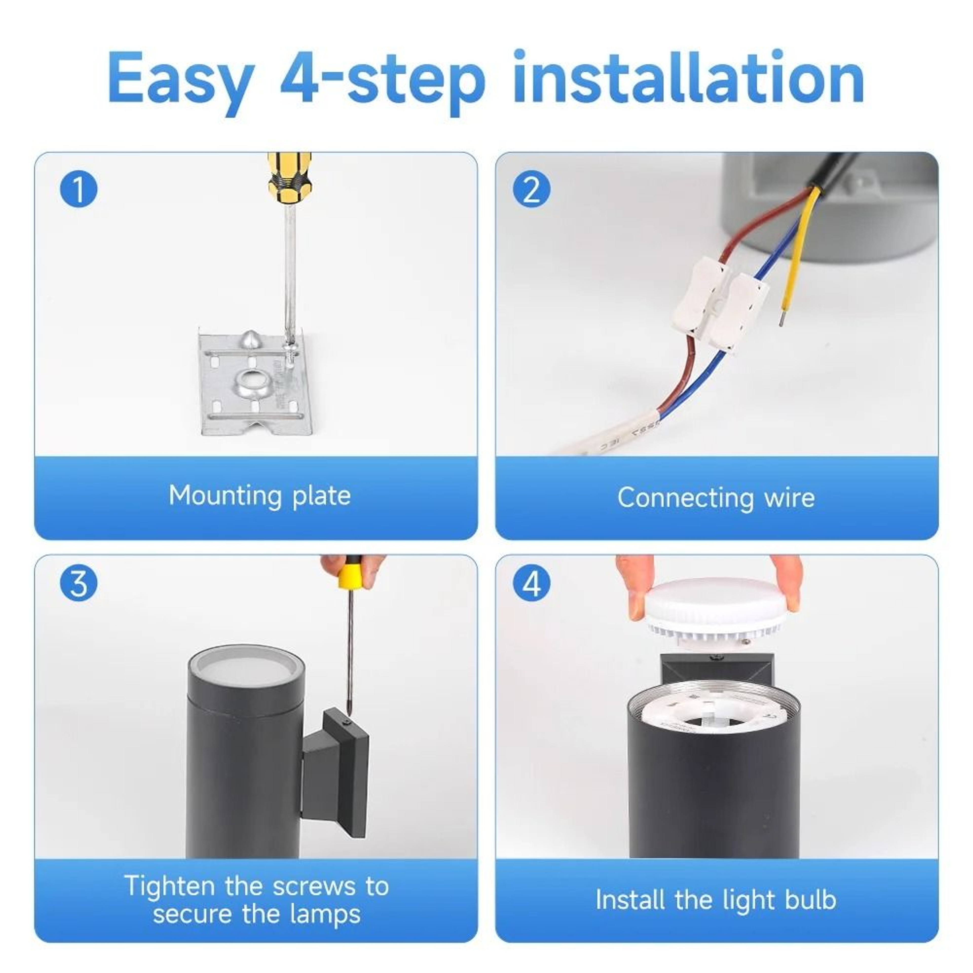 LED Outdoor Wall Light Aluminum IP65 Waterproof Sconce Lamp Porch Front Door Garden 5