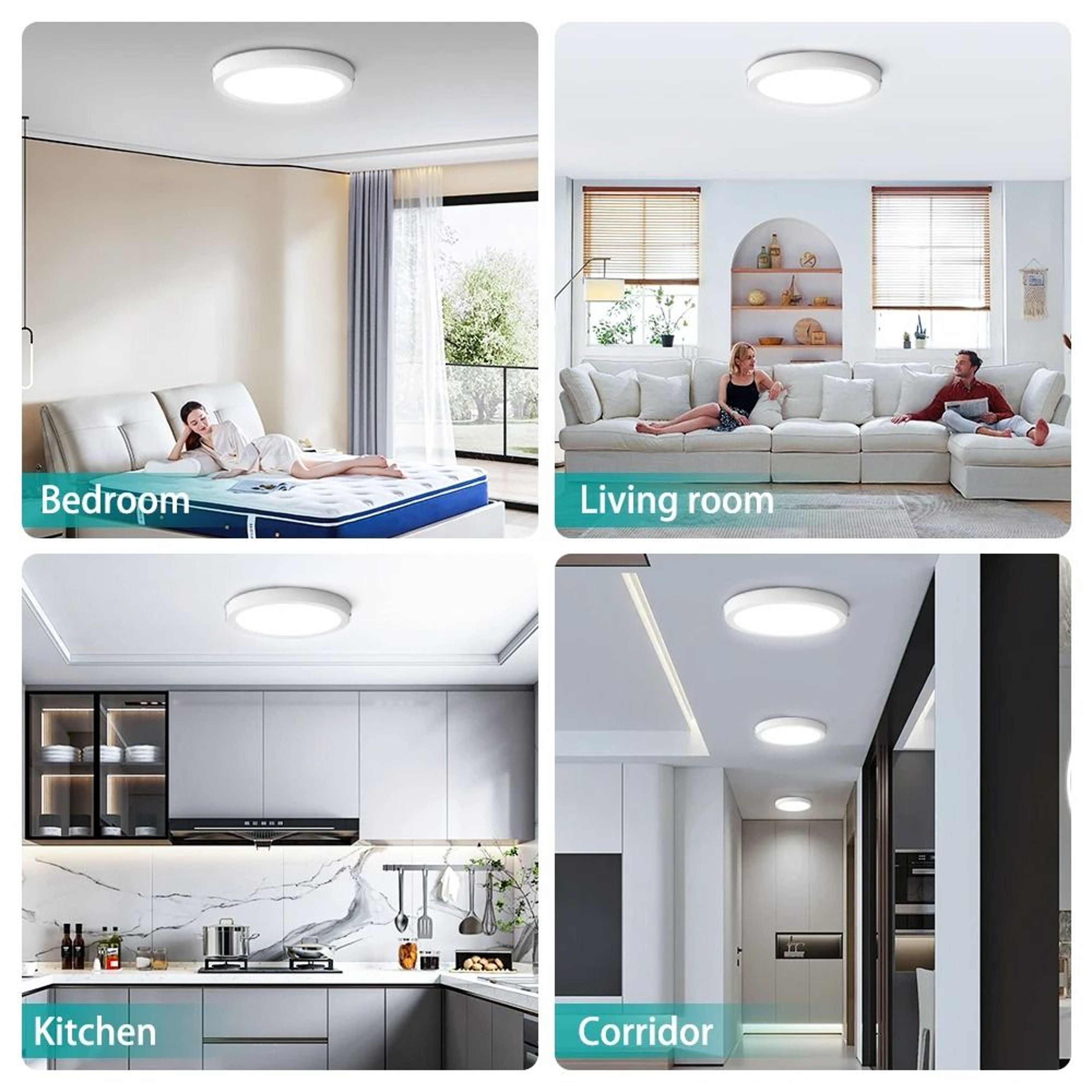 Ultra Thin LED Ceiling Light 110220V Panel Light Round Square Ceiling Lamp Cold White 5