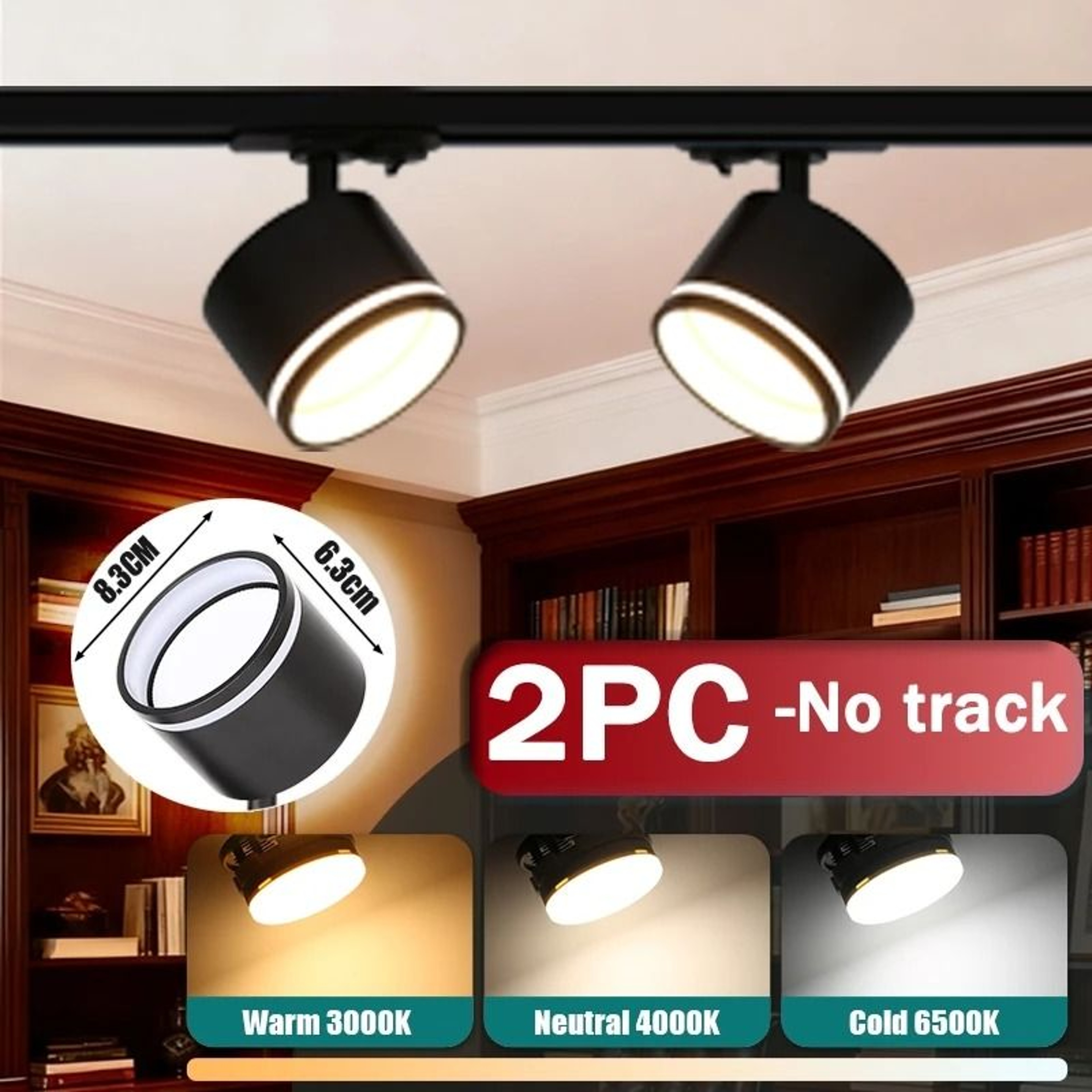 LED Track Light 3 Colors Rail Spot Light 110220V Ceiling Lamp Living Room Home Decor 13