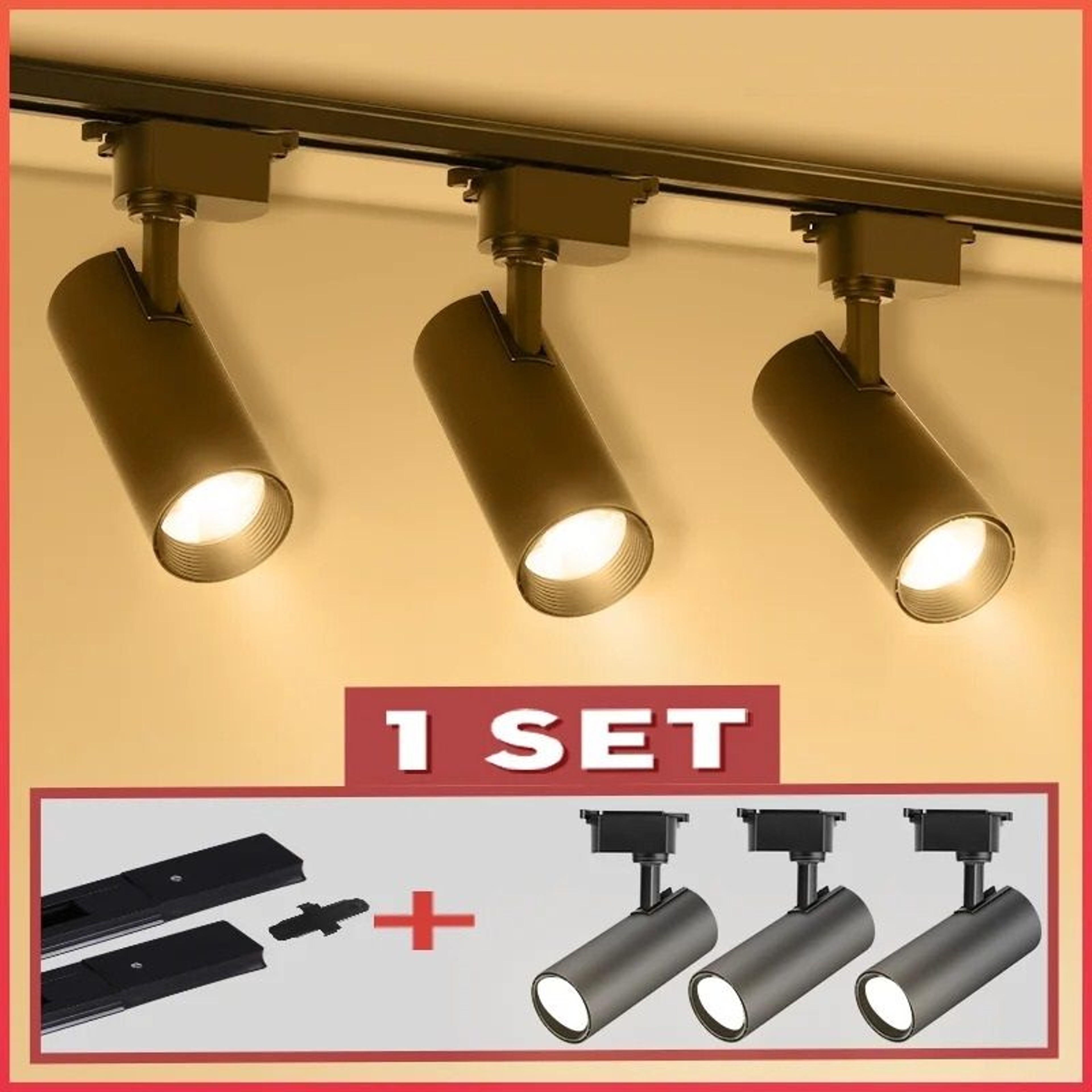 LED Track Light Set Spotlight Track Lamp 220V Shop Lighting Rail 30W Spot Lights 0