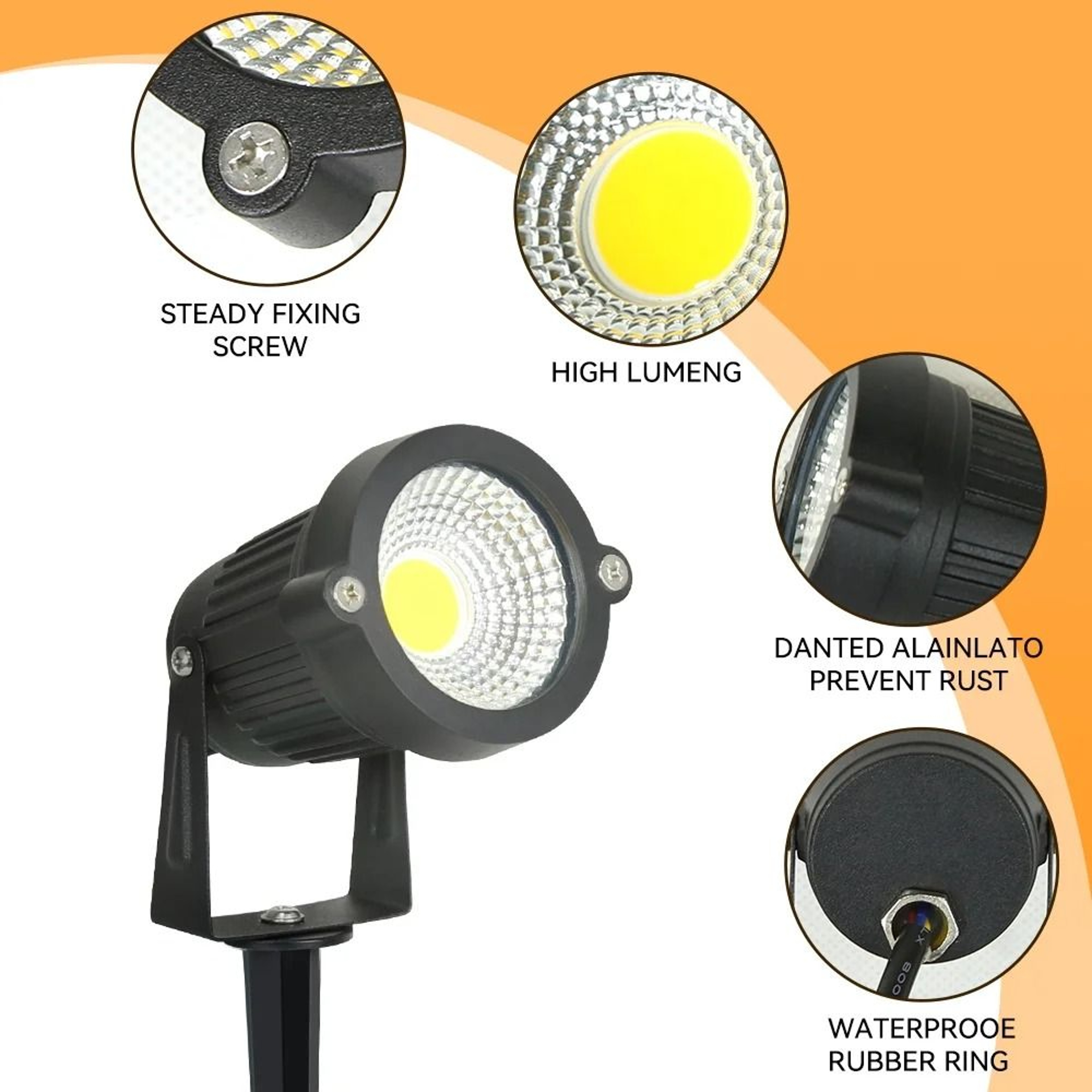Garden Lawn Light Outdoor Waterproof Spotlight Landscape Yard Lighting 2