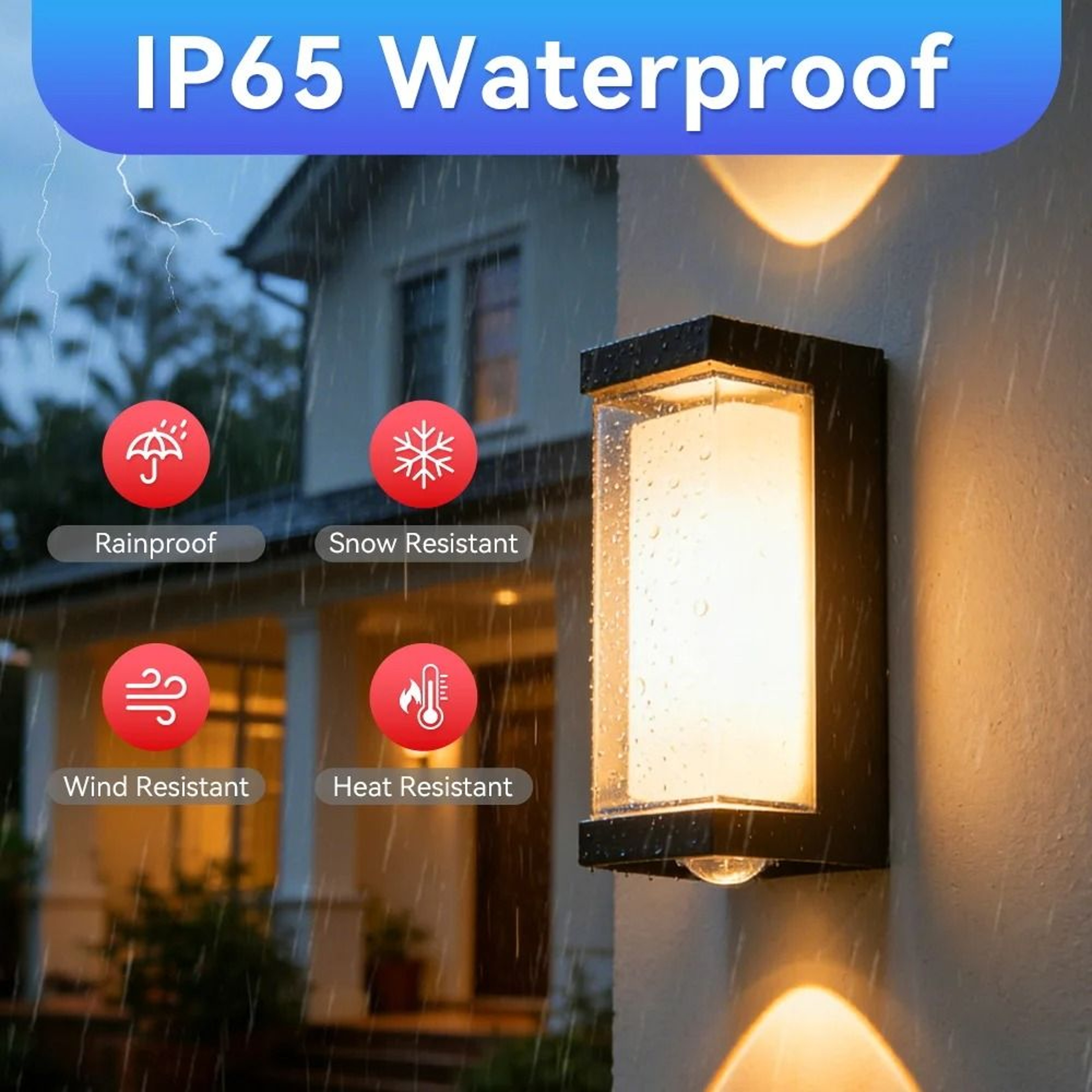 Outdoor 12W LED Wall Lamp IP65 Waterproof Modern Garden Corridor Light 1