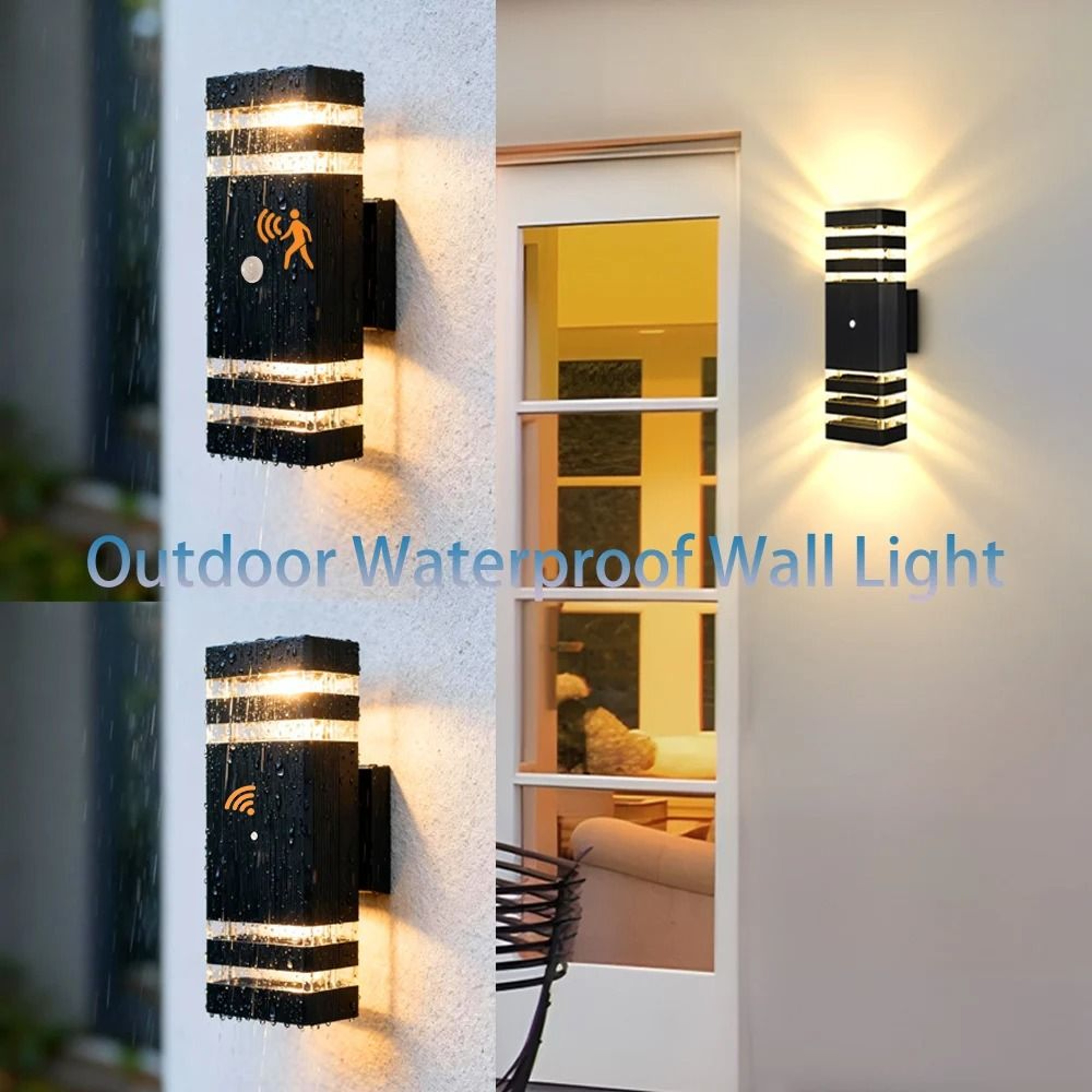 Smart Outdoor Wall Light Waterproof LED Motion Sensor Porch Lamp Exterior Sconce 0