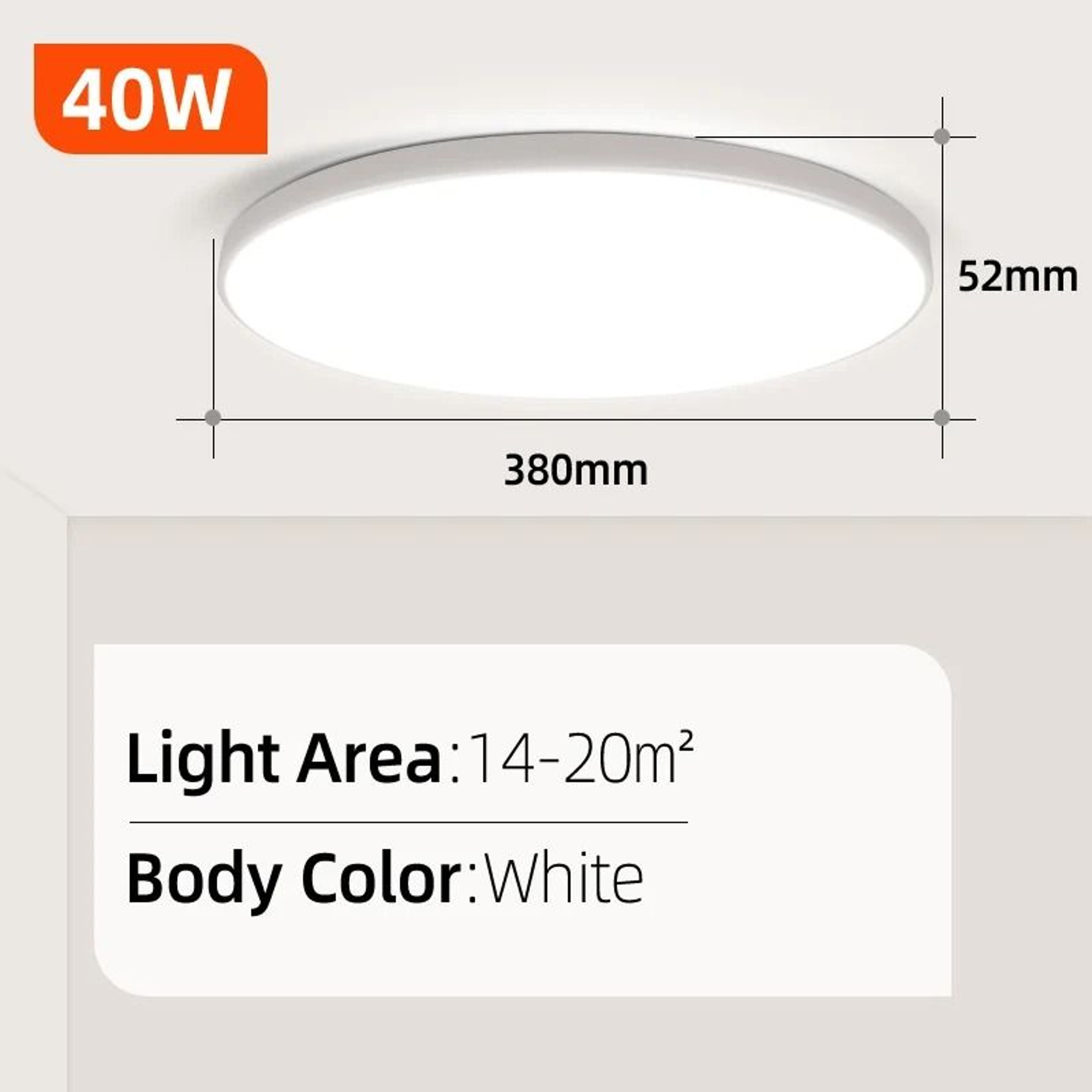 Modern Round LED Ceiling Light IP44 Waterproof Panel Lamp Bedroom Bathroom Living Room 11