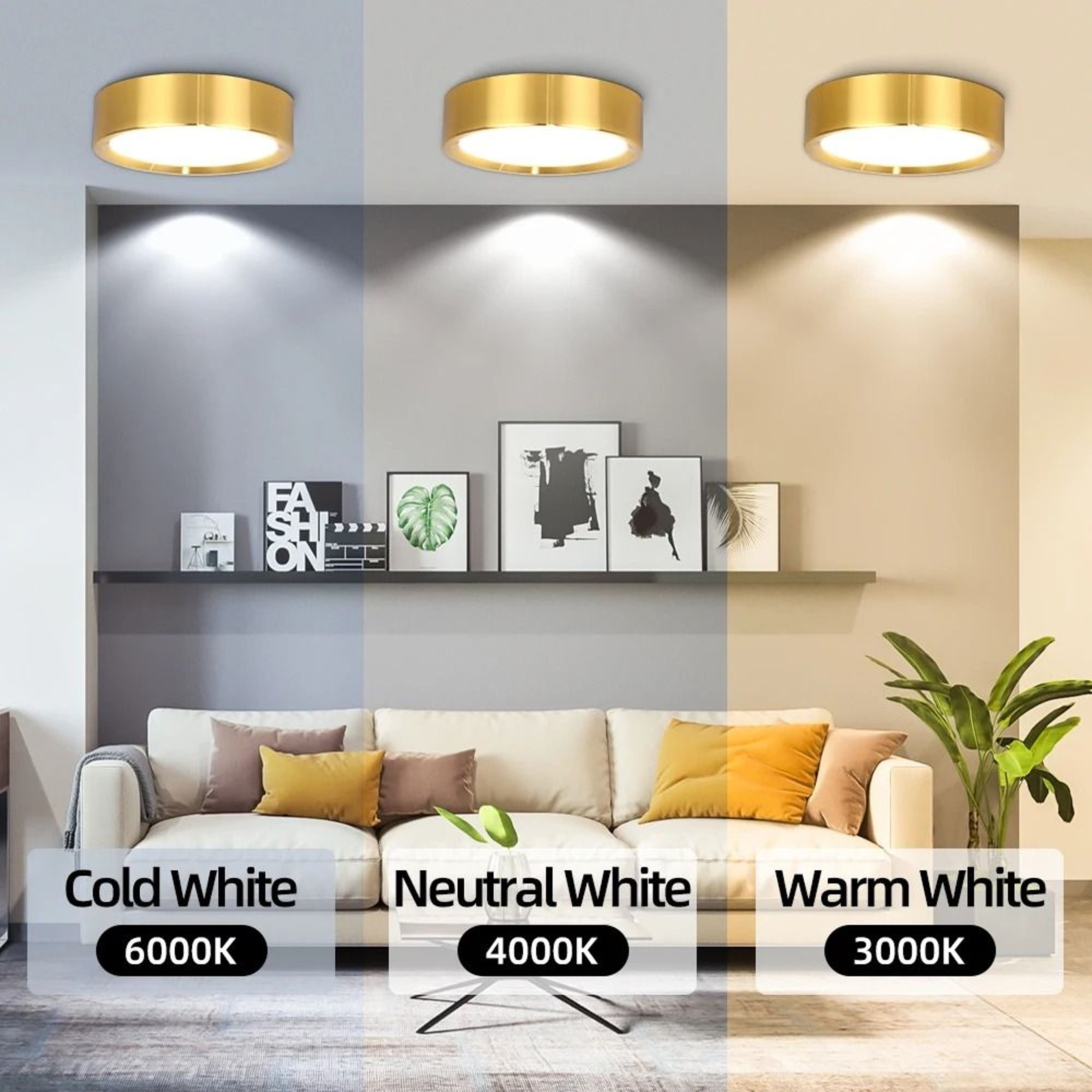 Modern LED Ceiling Spotlight 15W 25W Tricolor Surface Mount Downlight Kitchen Entrance Lamp 3