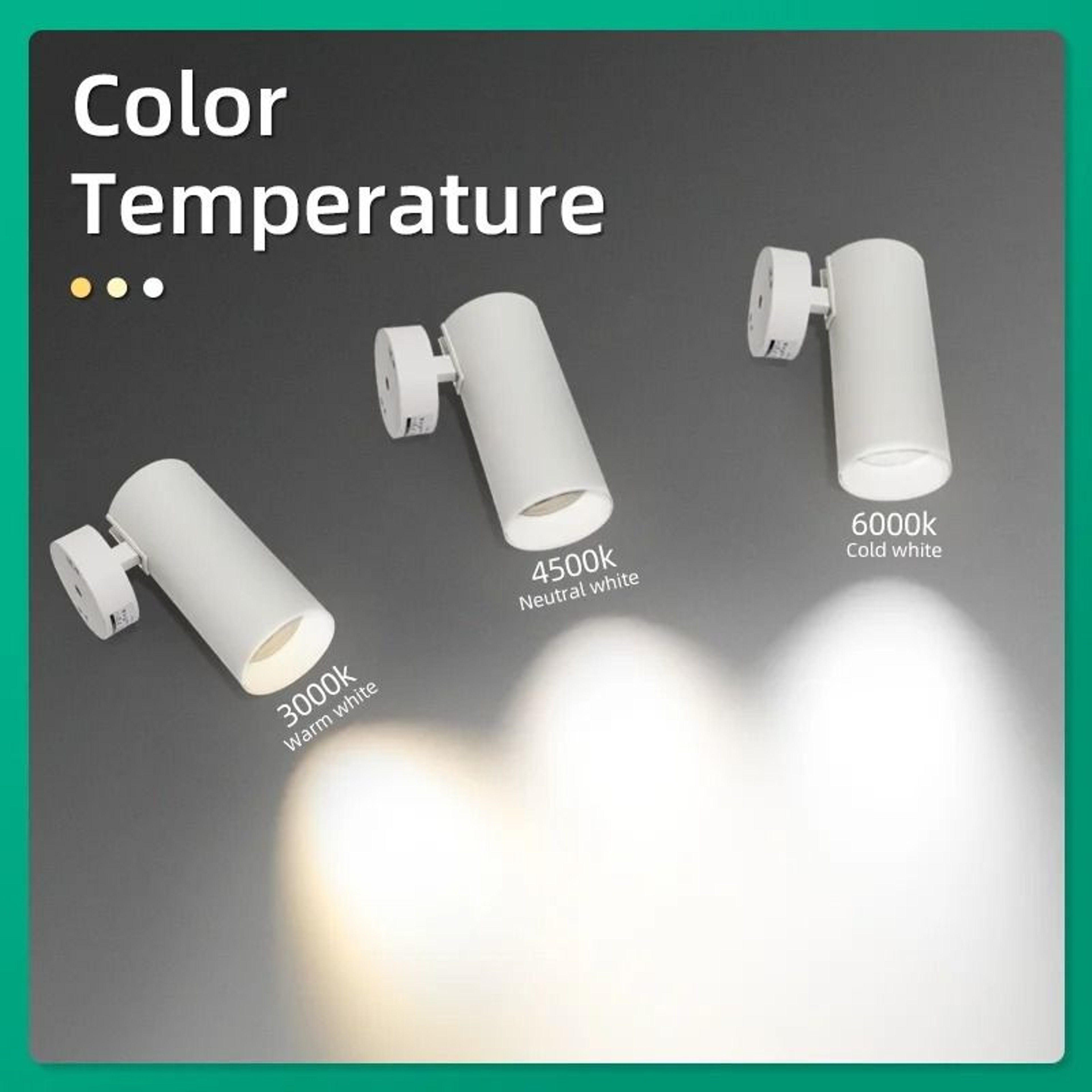 Modern Surface Mount LED Spotlight 85 To 265V Tricolor Ceiling Downlight Fixture Living Room Kitche 2