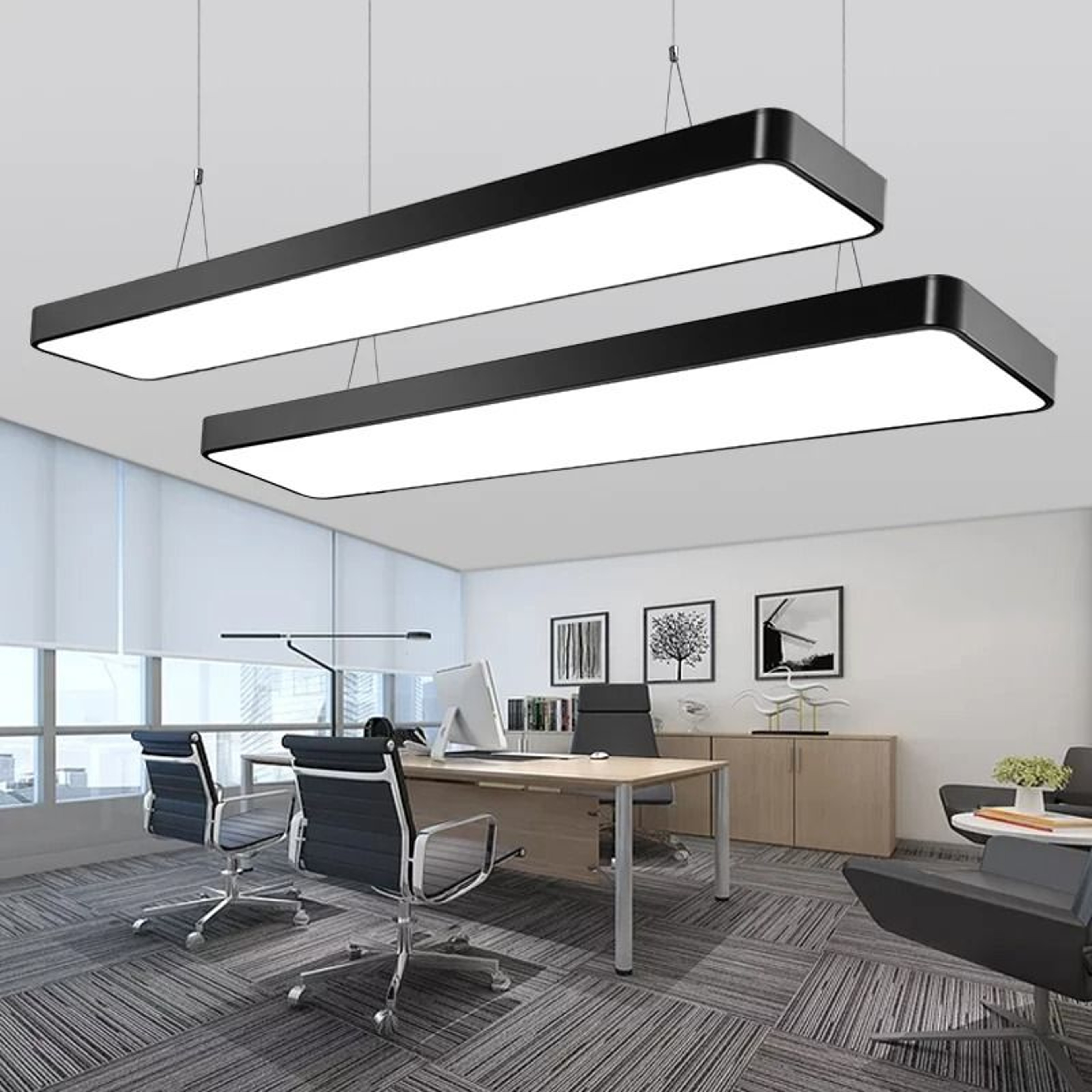 Linear LED Pendant Bar Chandelier 472 Inch 185 To 265V Hanging Ceiling Light Dining Room Office 2