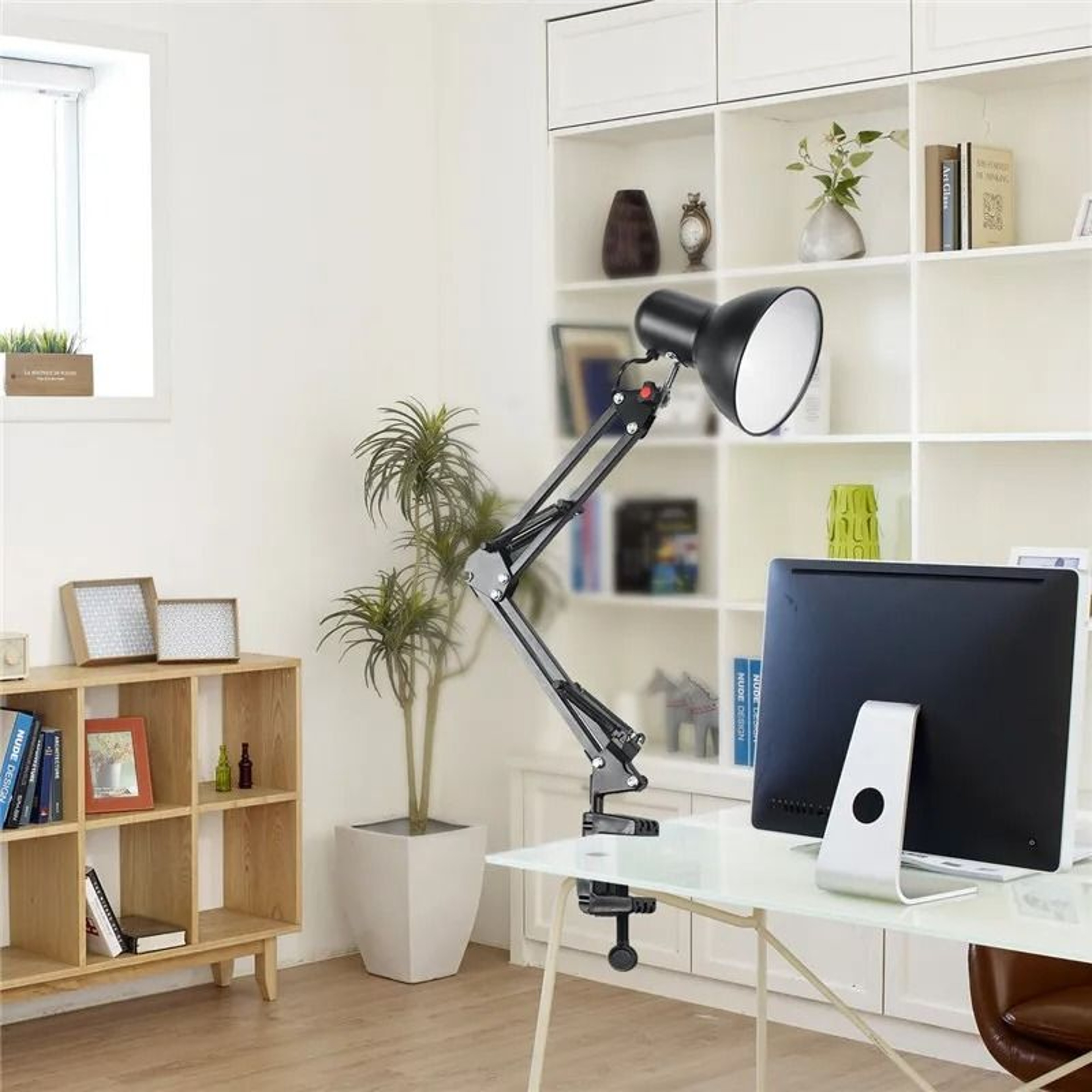 Flexible Swing Arm Desk Lamp Clamp Mount Adjustable Architect Task Light Office Studio Table Fixtur 2
