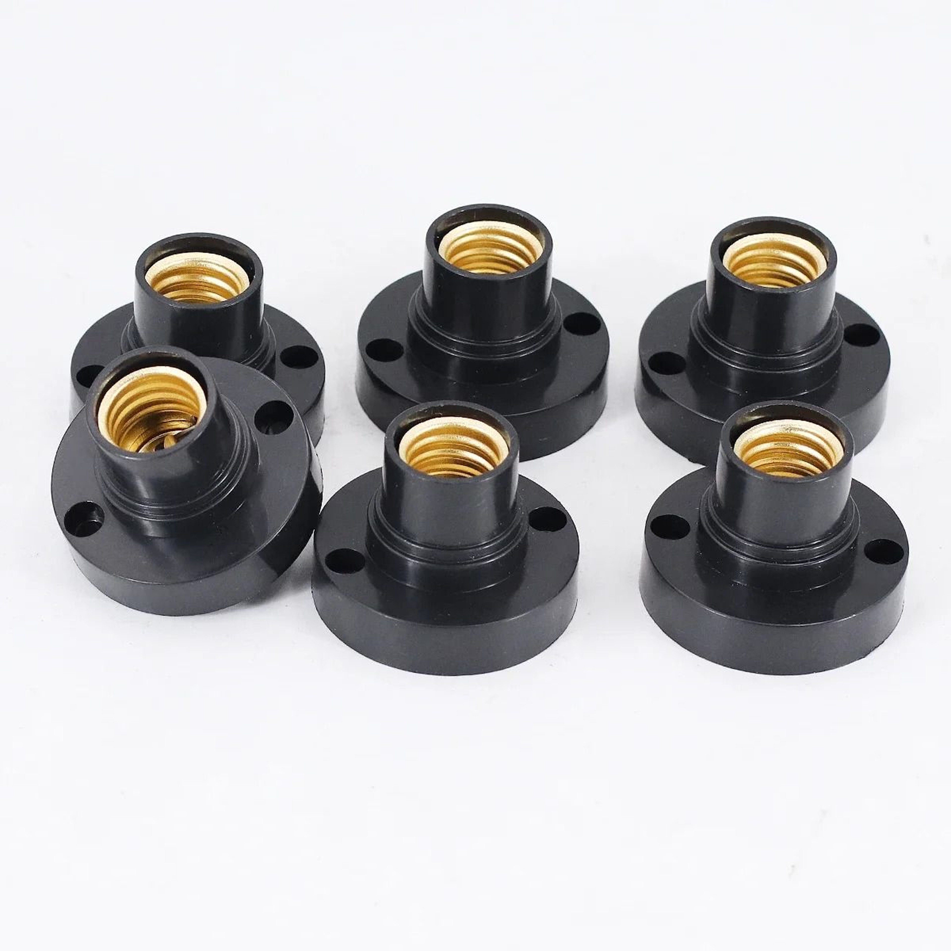 10 Pack Small Threaded Screw Light Bulb Socket Holder Base Wiring Adapter Lamp Replacement Set 0
