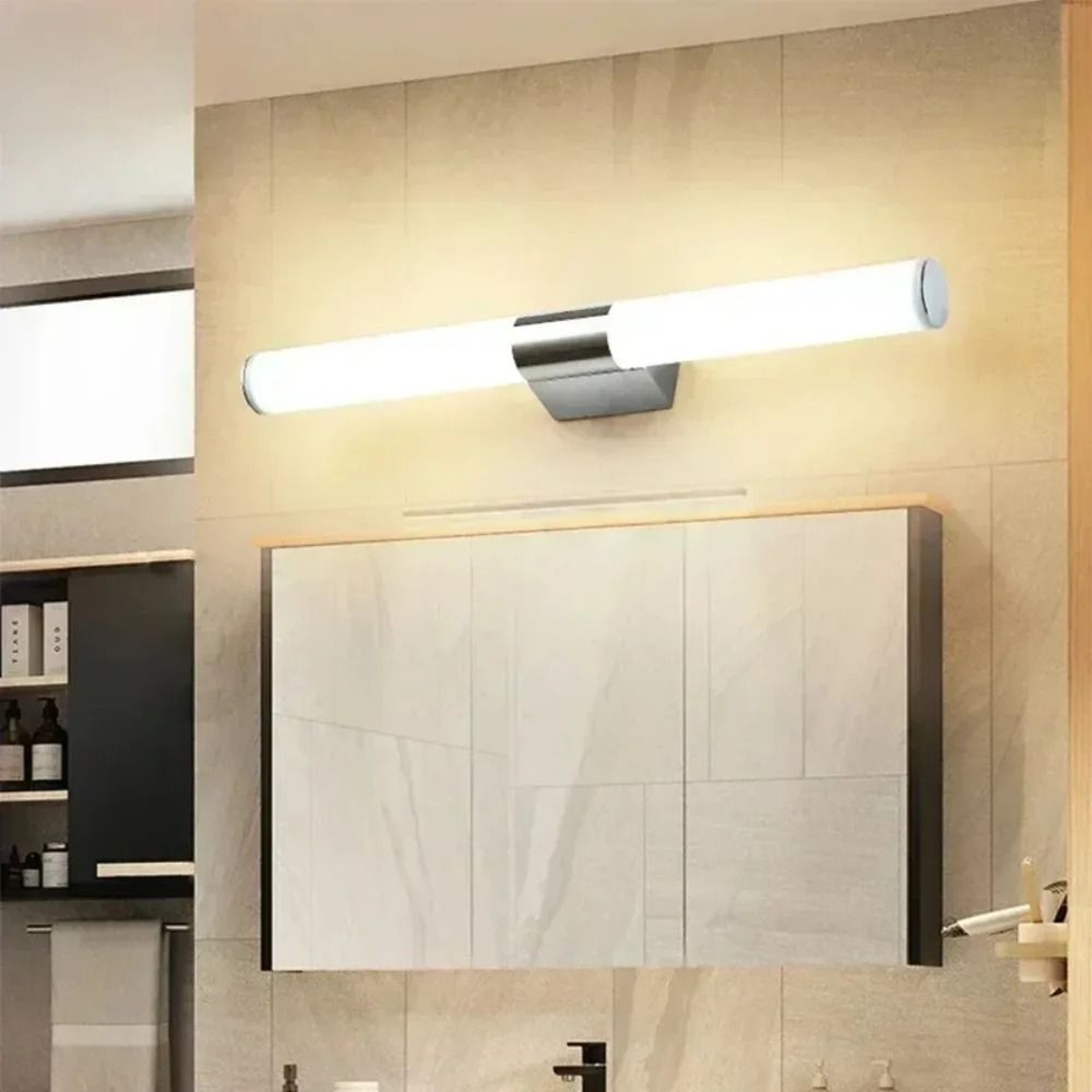 Minimalist Vanity LED Mirror Light Bar Over Cabinet Wall Lamp 12W 16W 22W Bathroom Dressing Fixture 0
