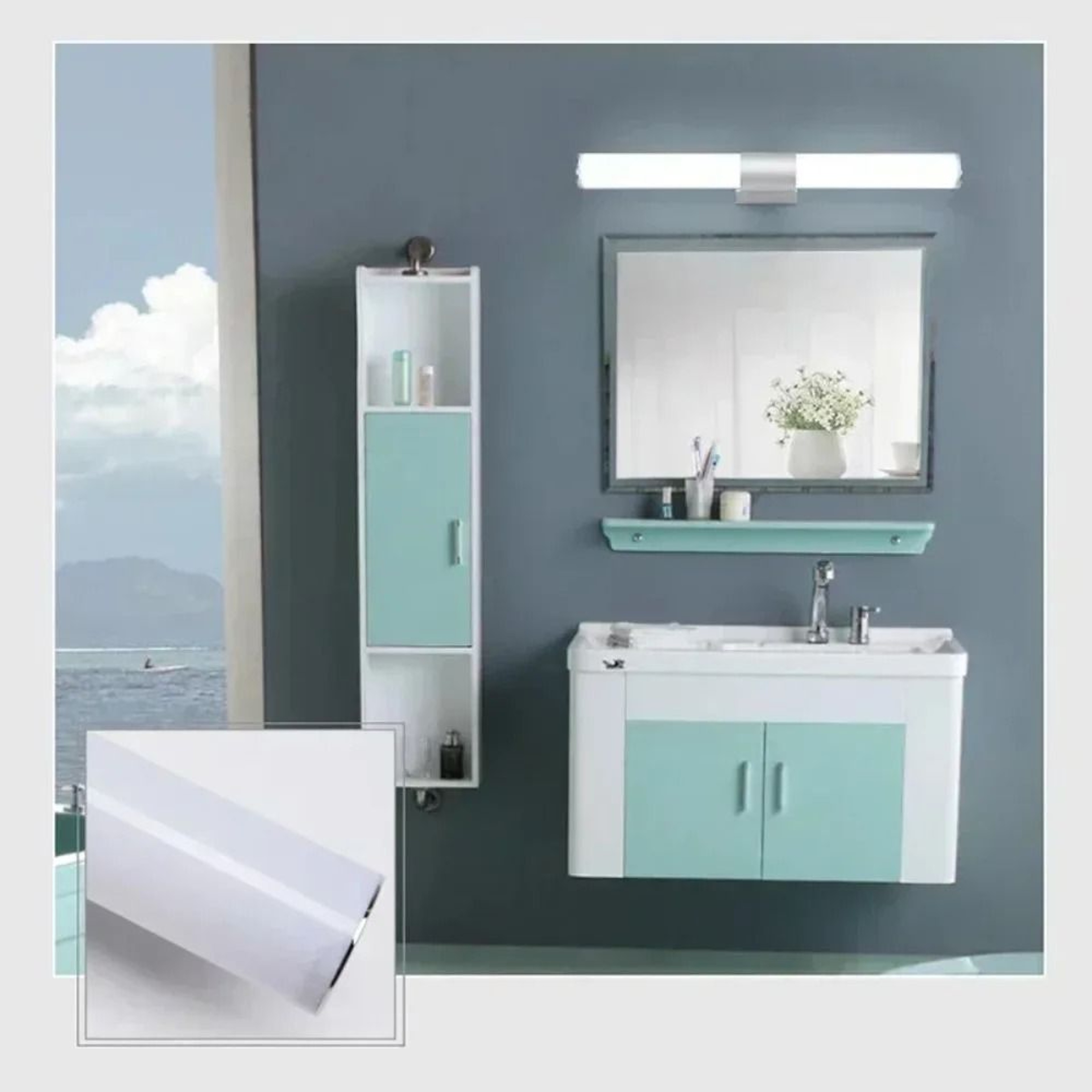 Minimalist Vanity LED Mirror Light Bar Over Cabinet Wall Lamp 12W 16W 22W Bathroom Dressing Fixture 5