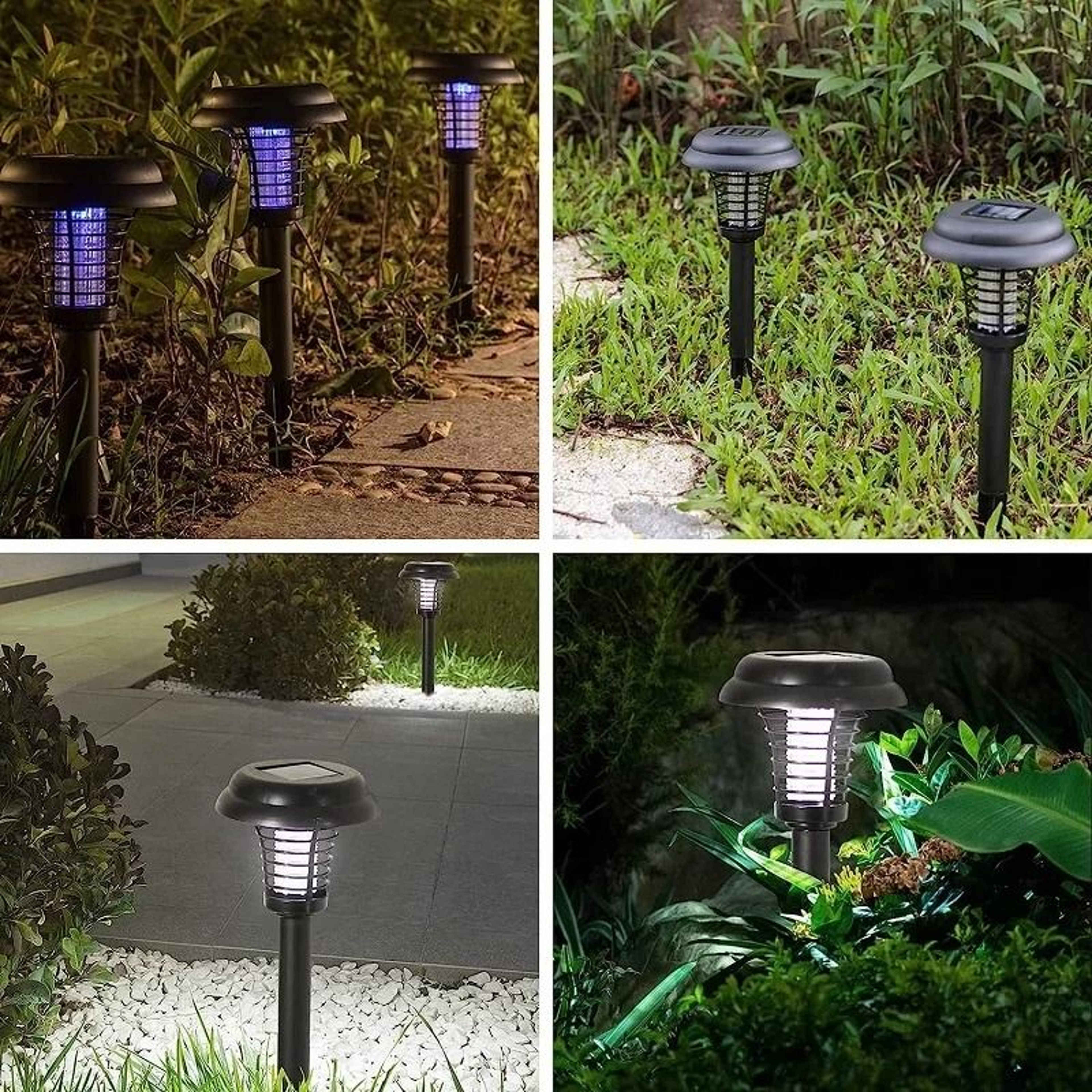 Solar Powered Mosquito Bug Zapper Waterproof Outdoor Insect Killer Light Garden Patio Fixture 2