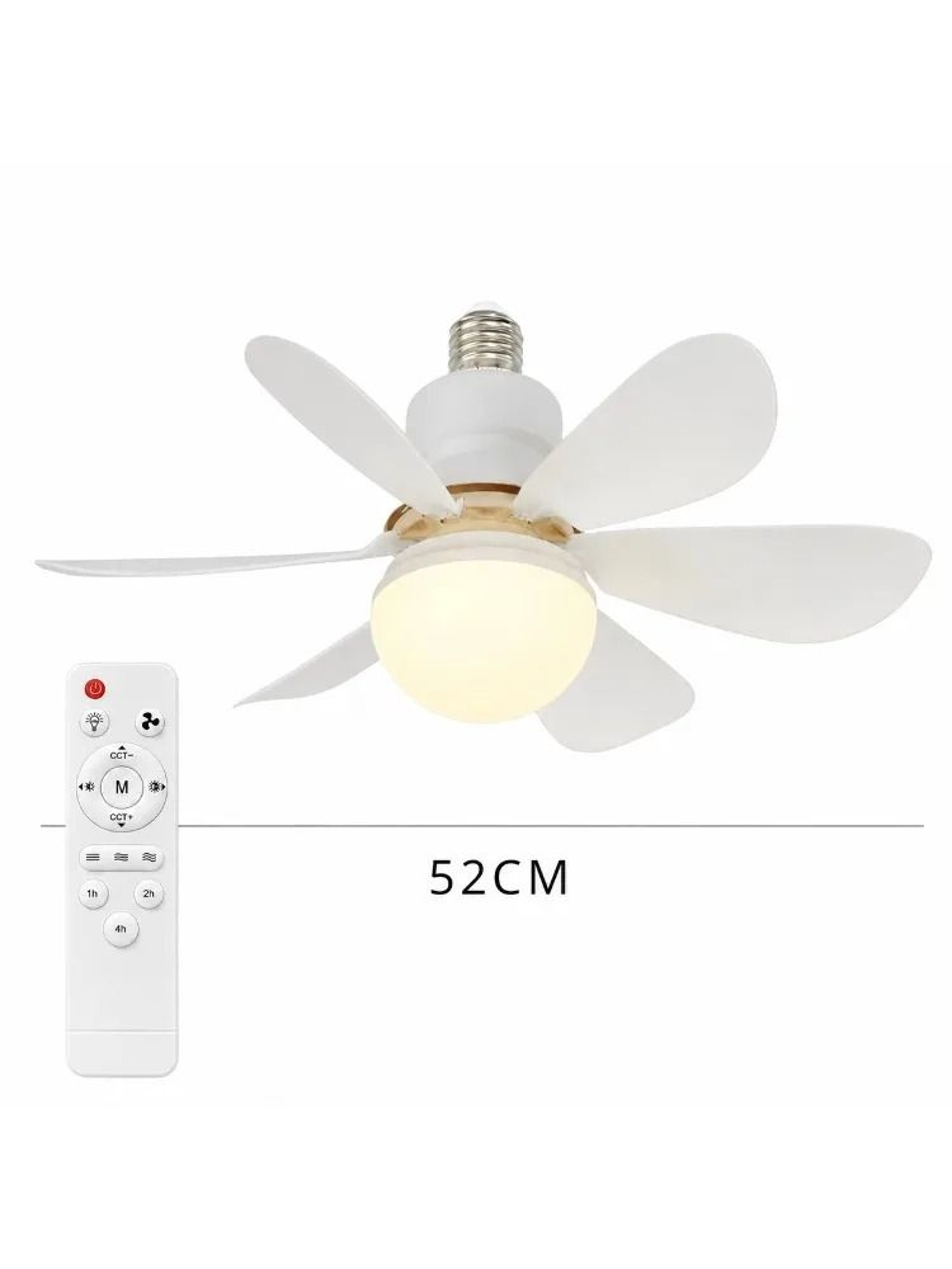 Dimmable LED Ceiling Fan Light With Remote Control Screw Base Hanging Fixture 30W 40W AC 85 To 265V 4