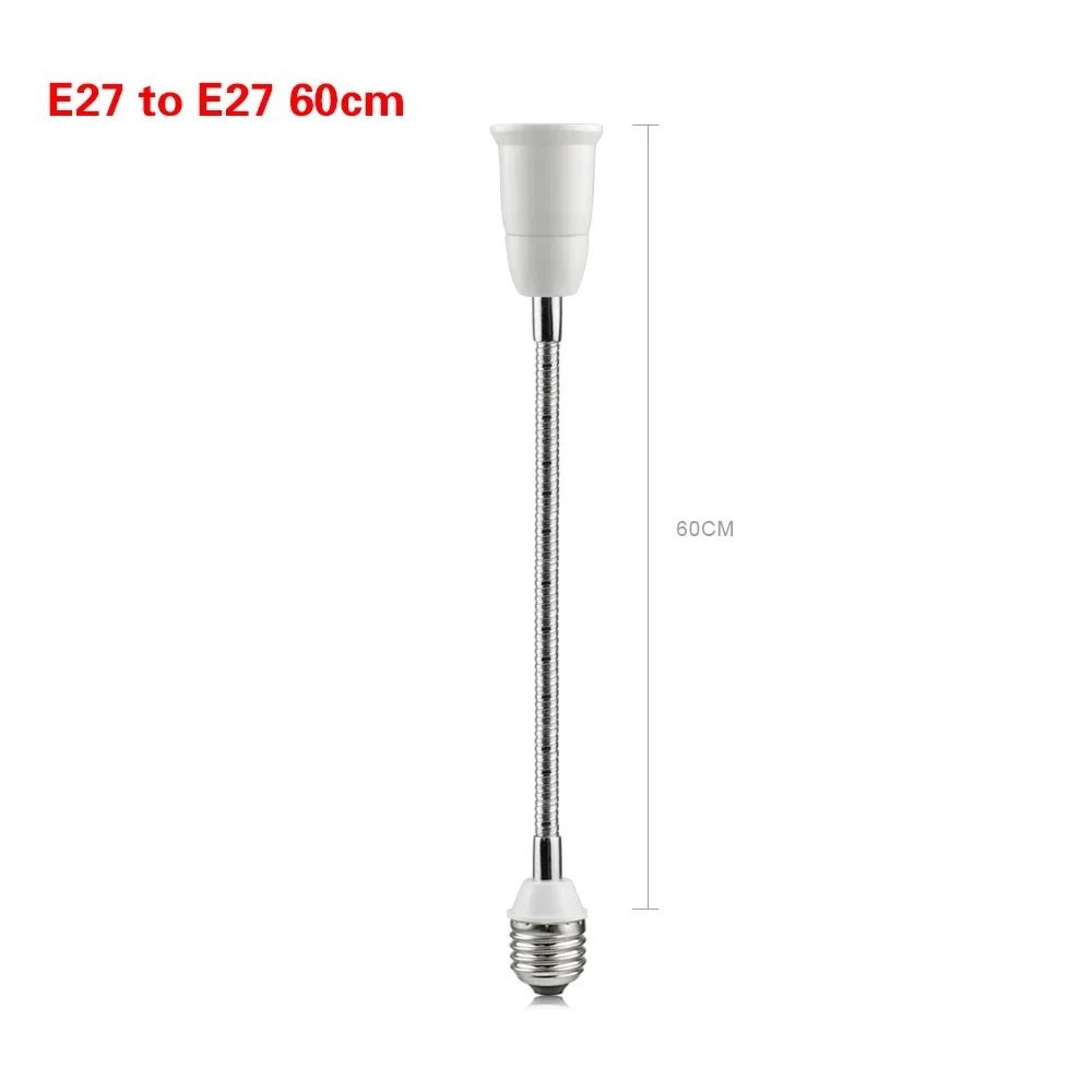 Flexible Extension Adapter Threaded Screw Bulb Socket Converter Adjustable Gooseneck Lamp Holder 8