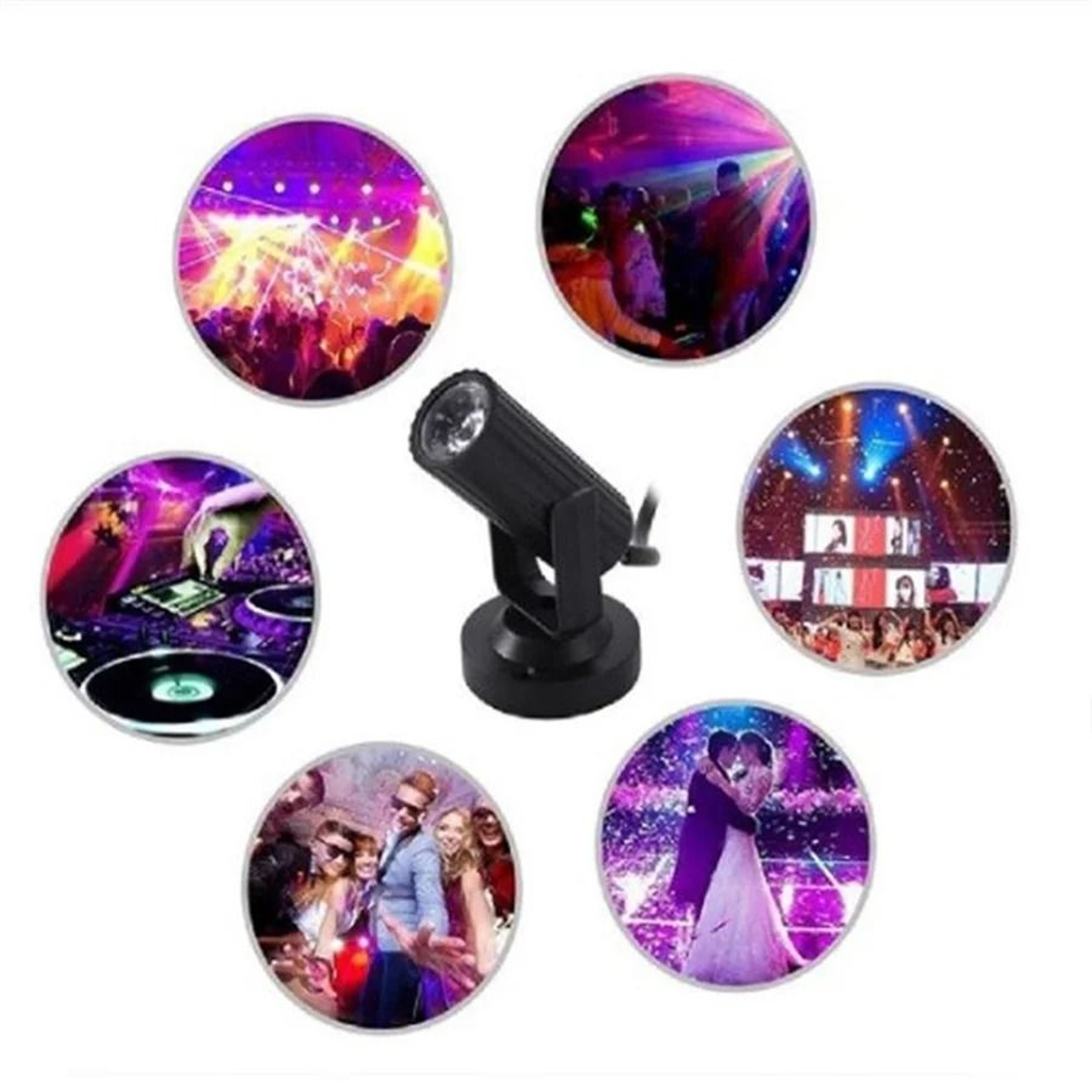 Compact 1W LED Pinspot Beam Light Mini RGB Stage Dance Floor Spotlight 1