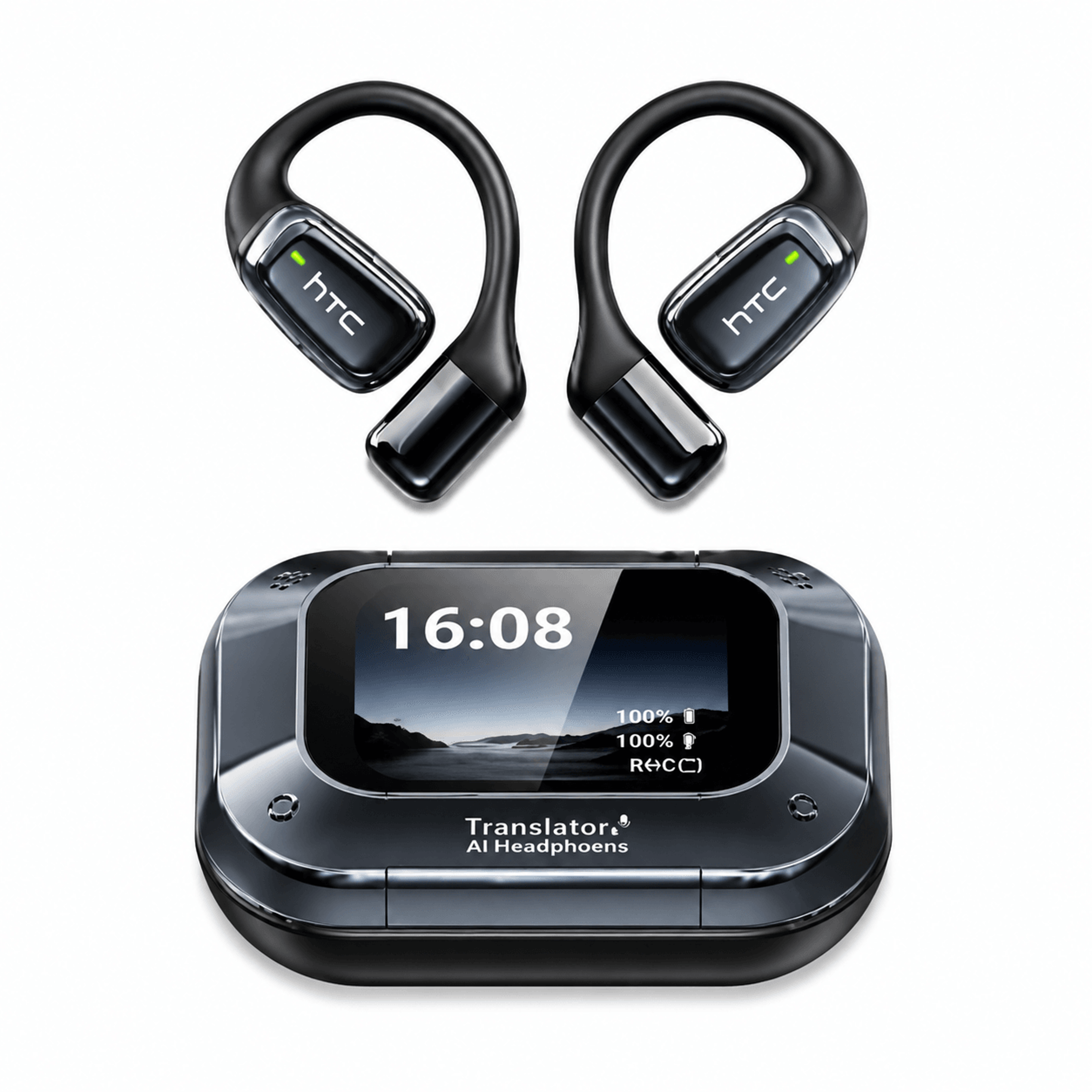 AI Translator Earbuds With LCD Touch Screen Bluetooth Wireless Headphones 0