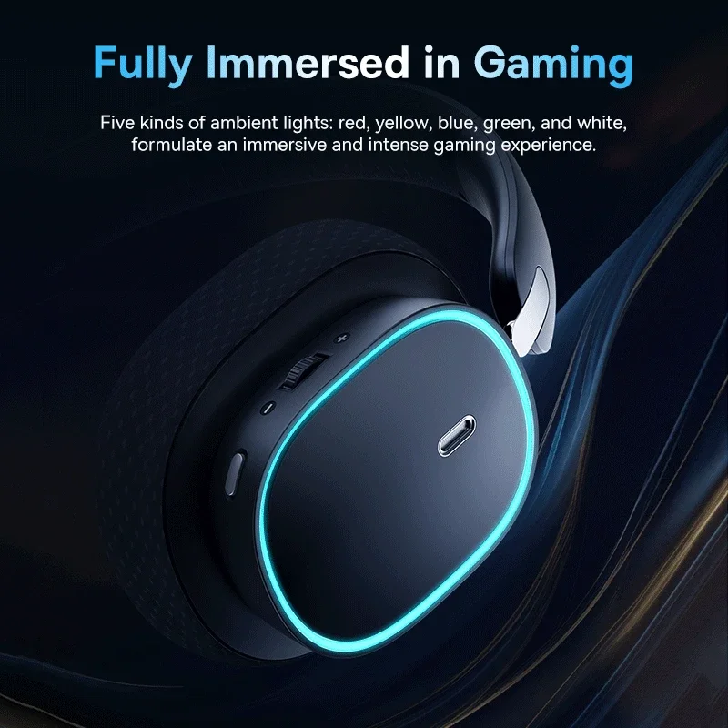 Gaming Wireless Headset With Mic Bluetooth RGB Audio Headphones 1