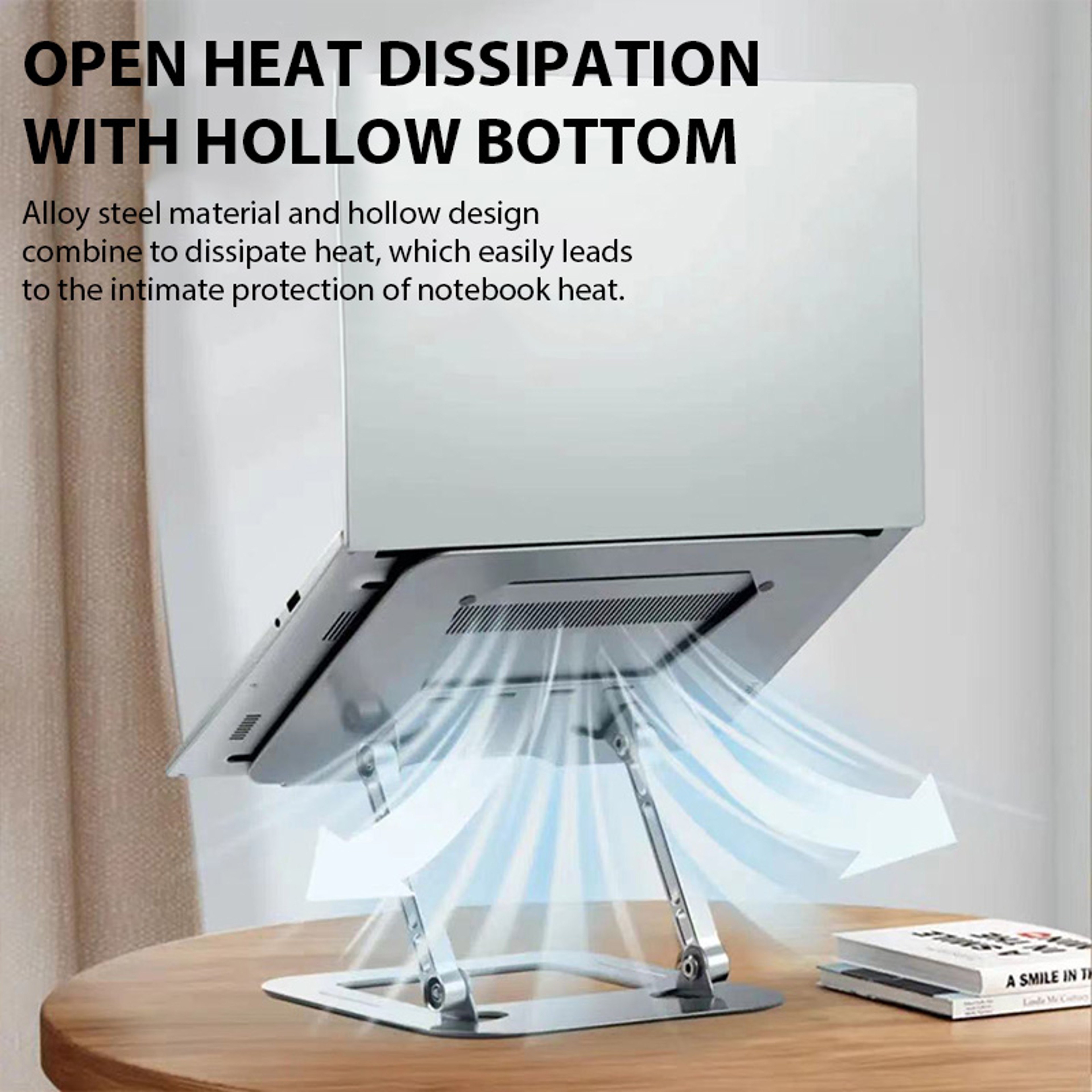 Adjustable Laptop Stand Foldable Carbon Steel Ergonomic Holder For Laptops 4