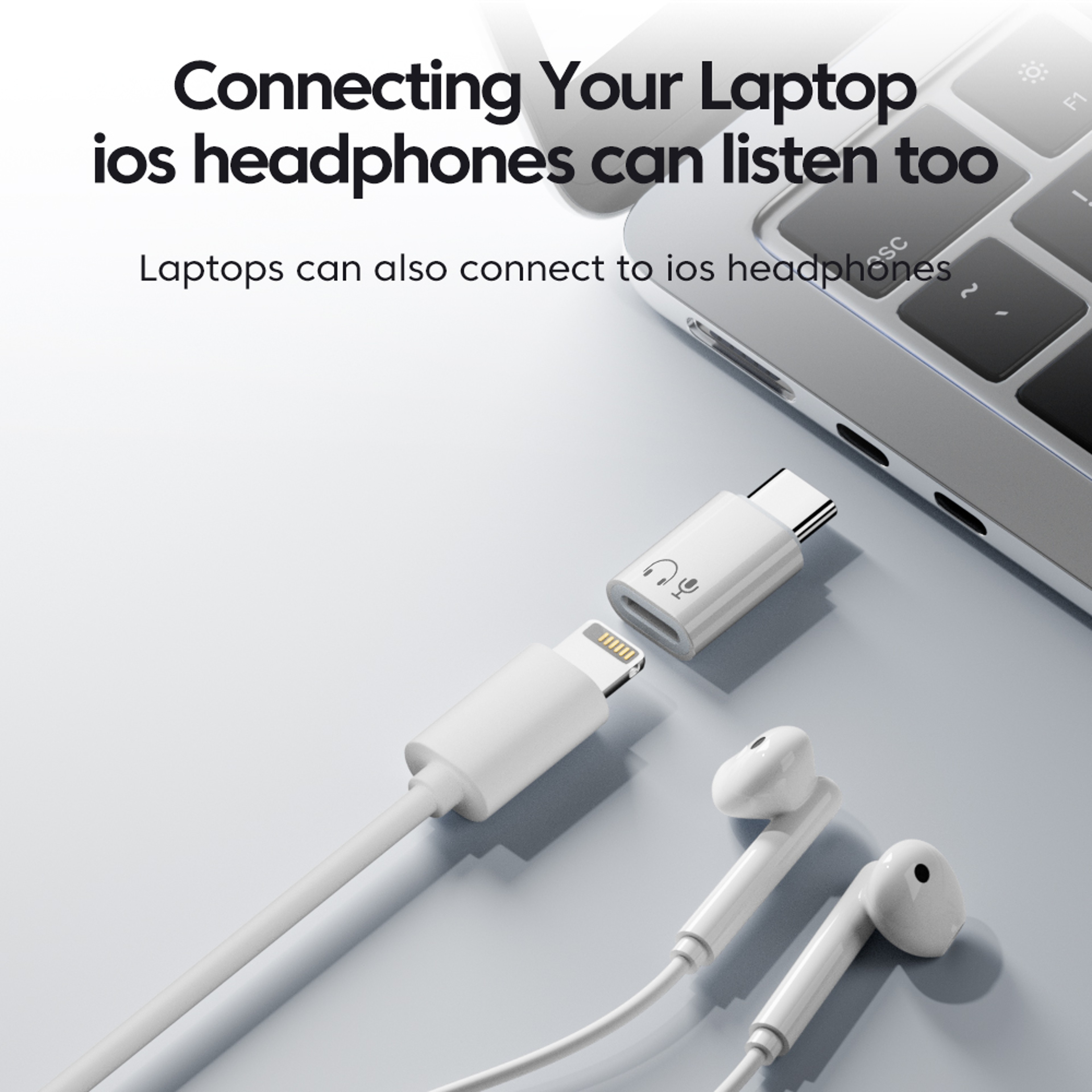 USB C To Lightning Headphone Adapter Audio Converter For IPhone 3